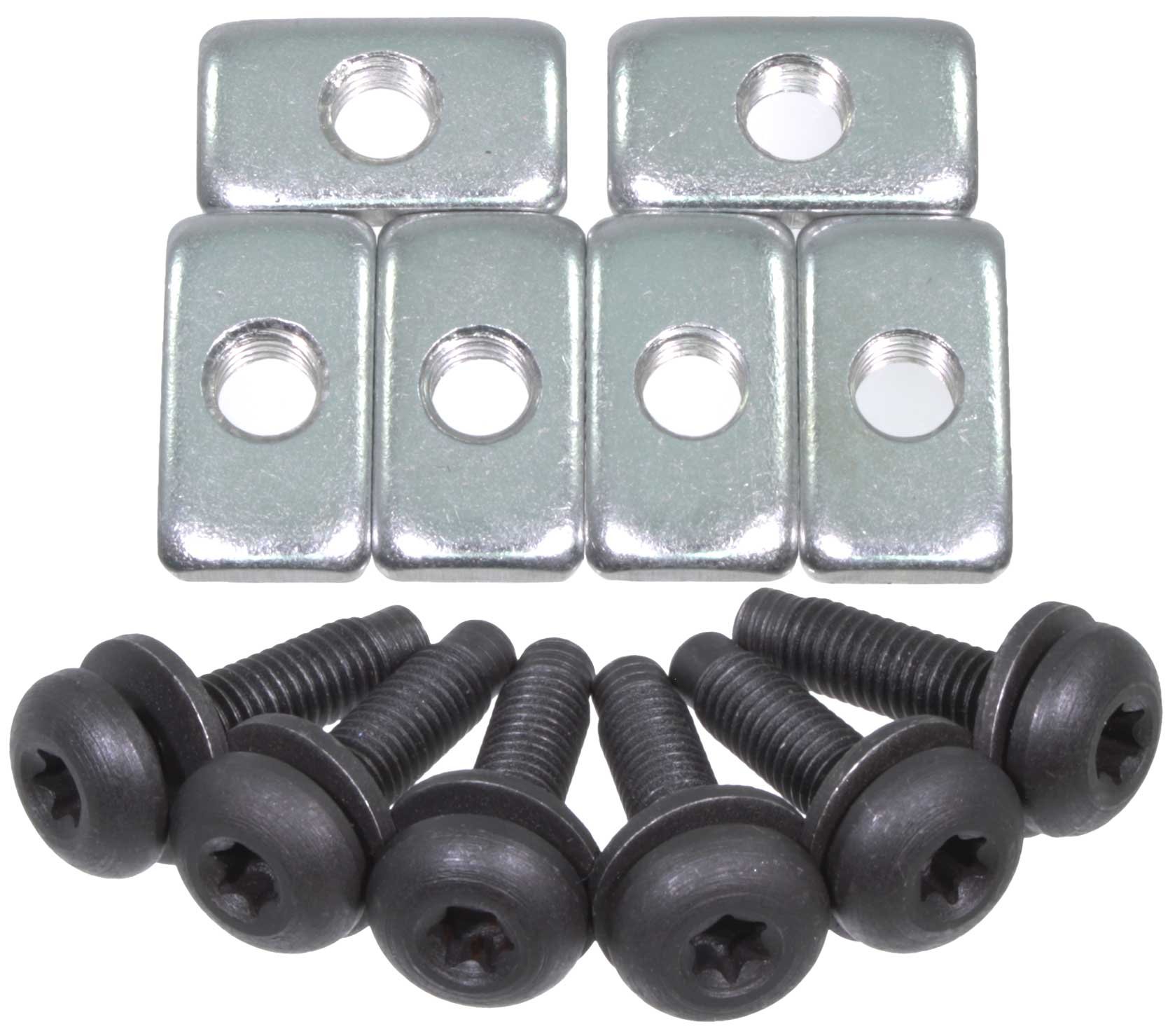 APDTY 107312 Hardtop Hardware Kit - 6 Mounting Bolts, 6 Nuts & 6 Washers - Replacement for 6506825K6 - Perfect for Jeep Wrangler & Off-Road Vehicle Roof Installation