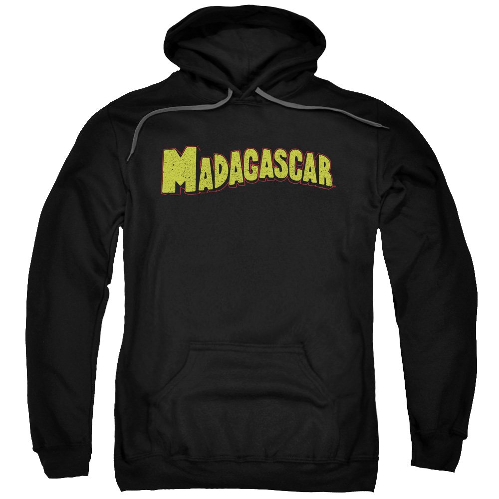 Madagascar Themed Men's Logo Pullover Hoodie Sweatshirt - Comfortable Cotton Blend for Casual Wear, Street Style & Outdoor Activities