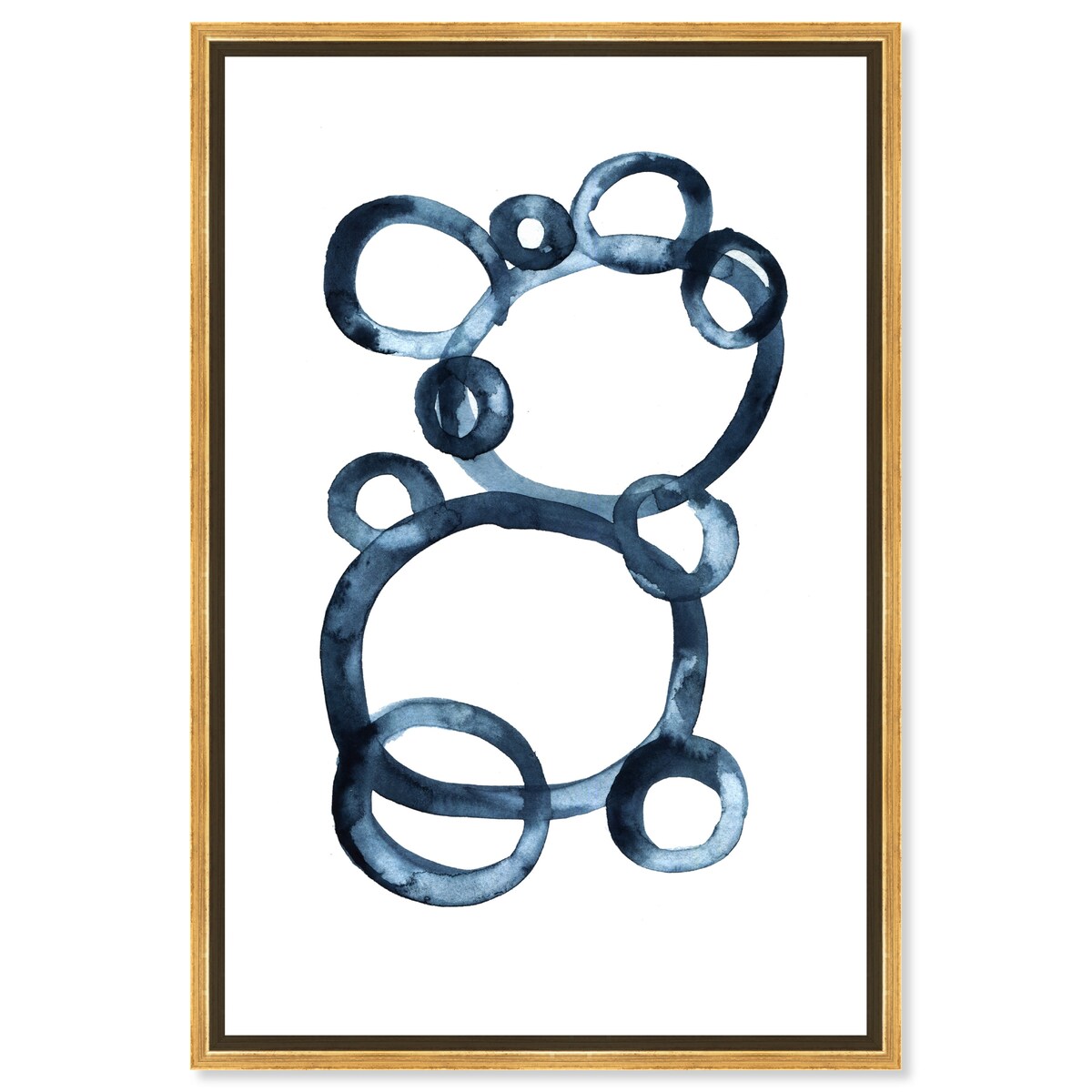 Bear Bubbles Canvas Wall Art - Modern Baby Bear Finger Painting Nursery Decor - White Framed Contemporary Print for Boys Room - Perfect for Kids Bedroom, Playroom & Baby Shower Gift