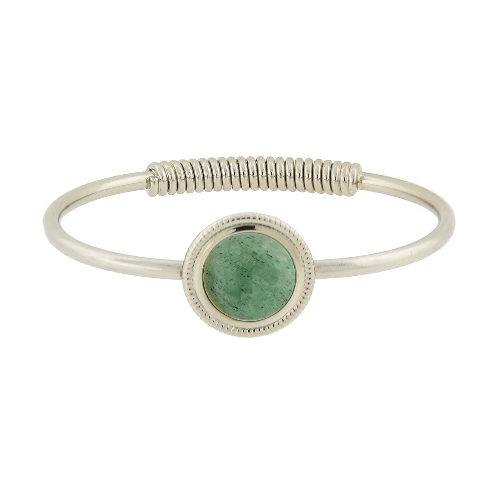 1928 Jewelry Gemstone Spring Hinge Bracelet for Women - Elegant Adjustable Beaded Bracelet for Daily Wear, Gift Giving & Special Occasions