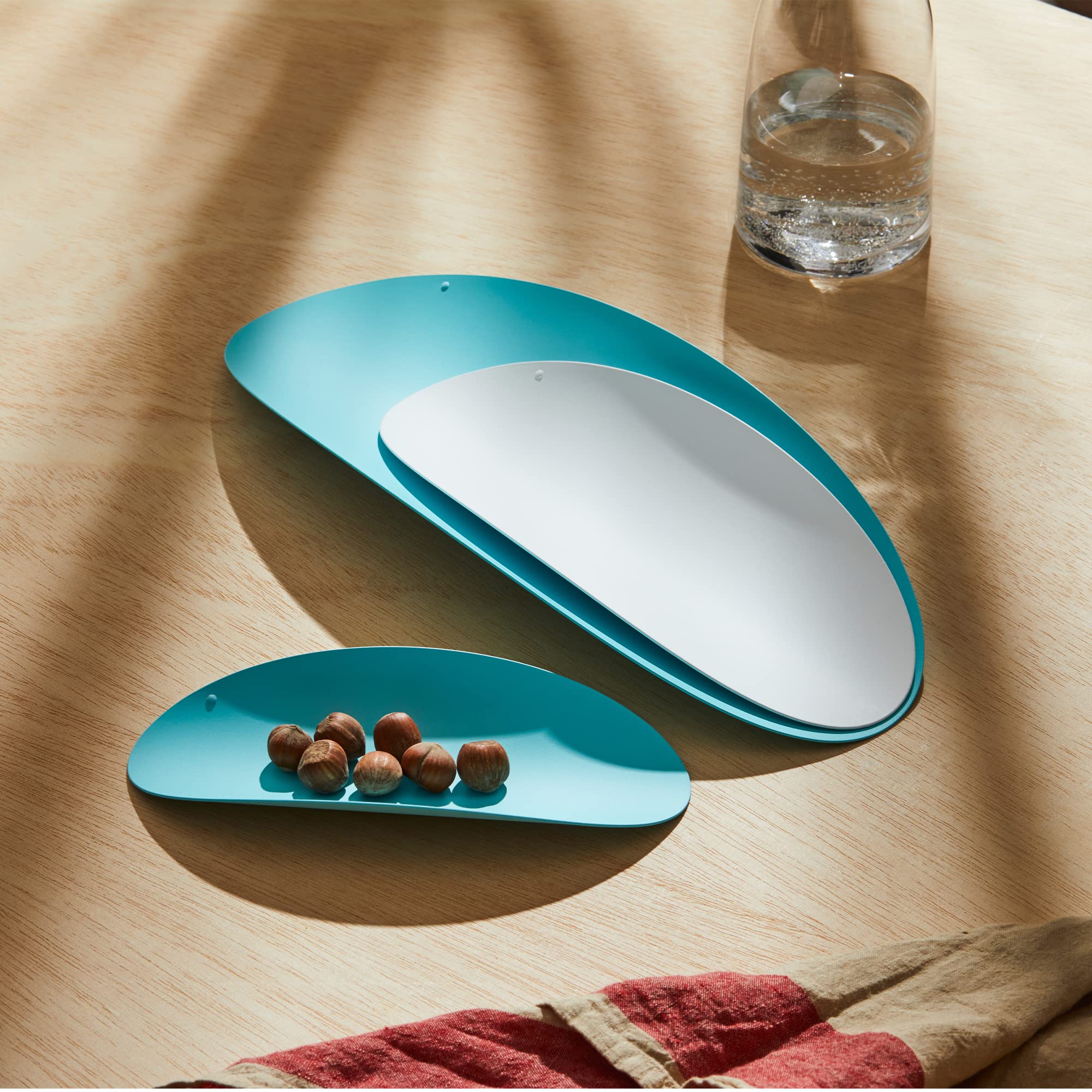 Alessi W/Y Ellipse Containers Set of 3 - White Ceramic Kitchen Storage Bowls for Spices, Nuts & Candy | Perfect for Countertop Organization & Modern Home Decor
