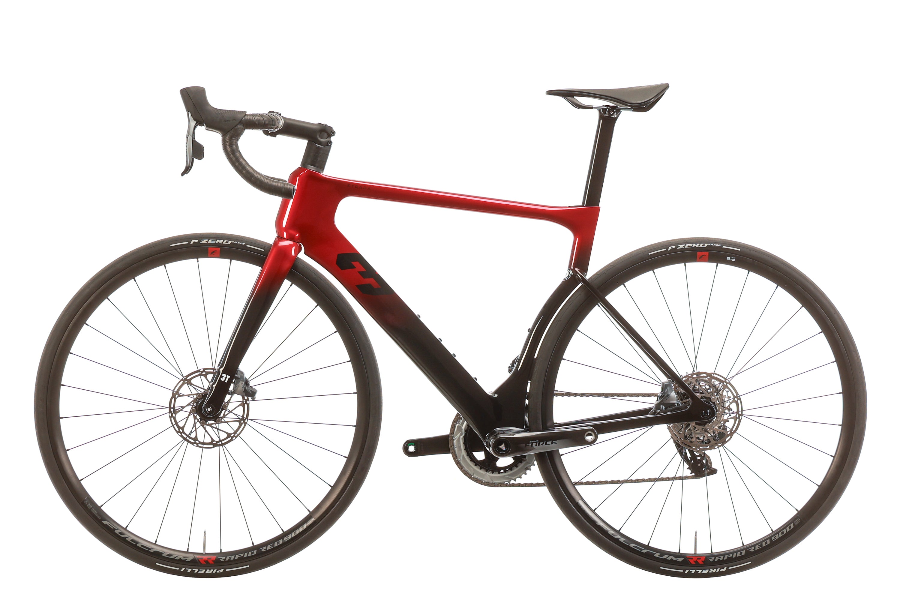 2023 3T Strada Force AXS 2x12 Road Bike - 54cm Carbon Frame, Wireless Shifting | Perfect for Road Racing, Endurance Cycling & Long-Distance Training