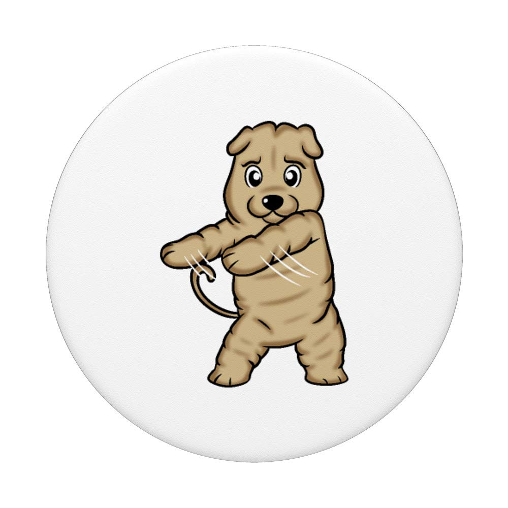 Flossing Dance Shar Pei Dog PopSockets PopGrip - Interchangeable Phone Grip for iPhone, Samsung & Tablets | Cute Pet Accessory for Dog Lovers | Perfect for Selfies, Gaming & Daily Use
