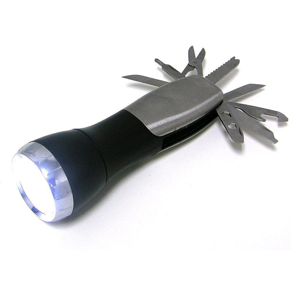 Ultra Bright LED Flashlight with 8 Built-in Bladed Knives - Tactical Survival Tool for Camping, Hiking & Emergency Preparedness