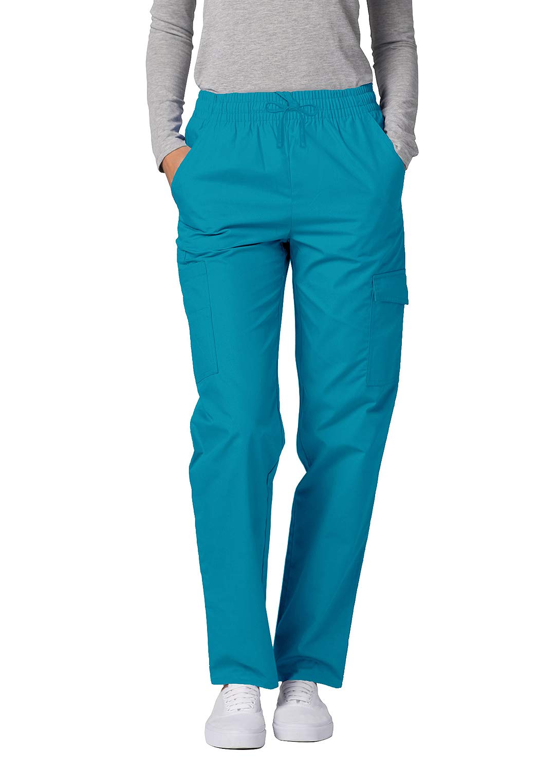 Adar Women's Universal Tapered Cargo Scrub Pants - Comfortable Medical Work Pants for Nurses, Doctors & Healthcare Professionals - Perfect for Hospital Shifts, Clinics & Healthcare Work Environments
