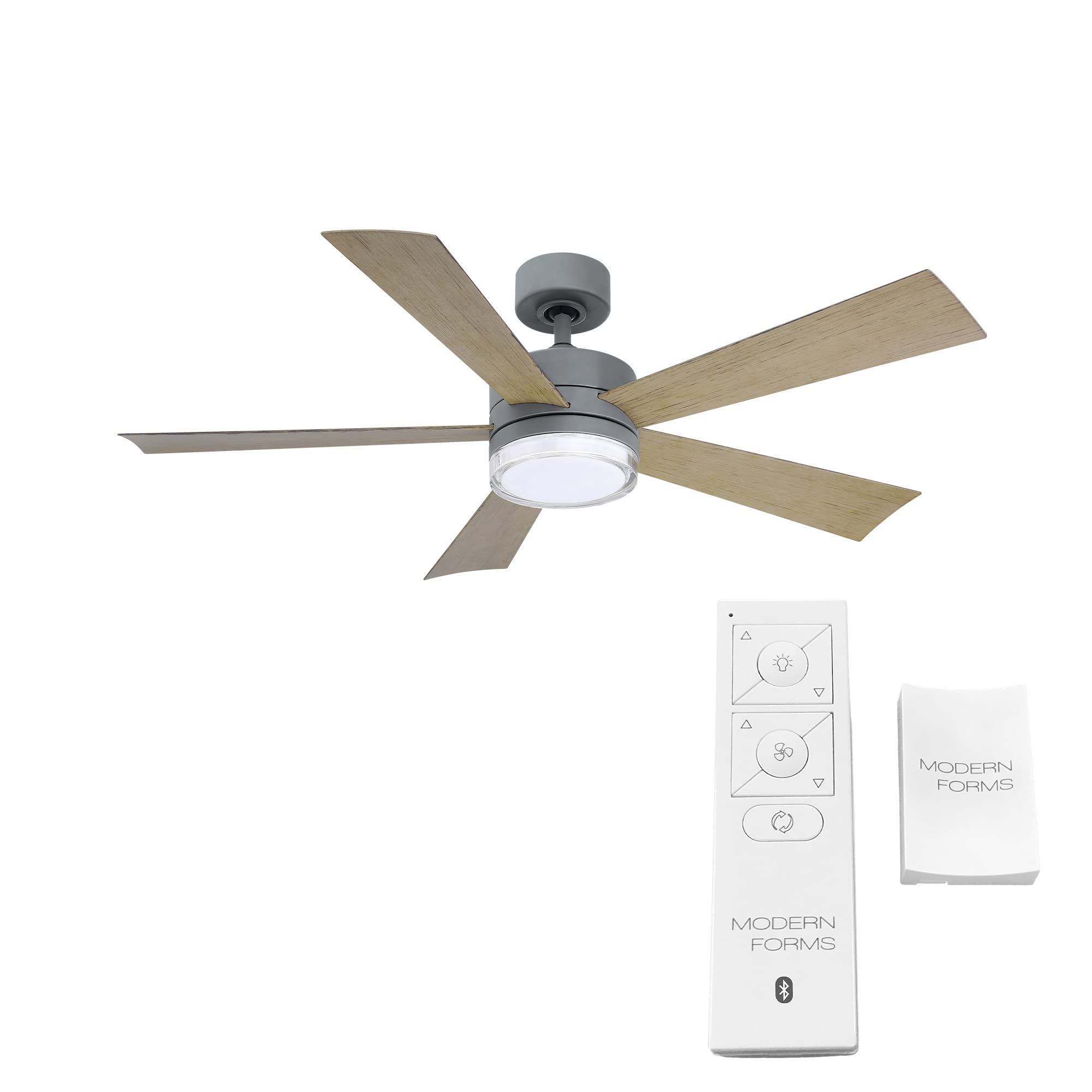 Wynd Smart 52-Inch Ceiling Fan with LED Light Kit, Remote Control, and Alexa/Google Assistant Compatibility for Indoor and Outdoor Use in Living Rooms, Bedrooms, and Patios