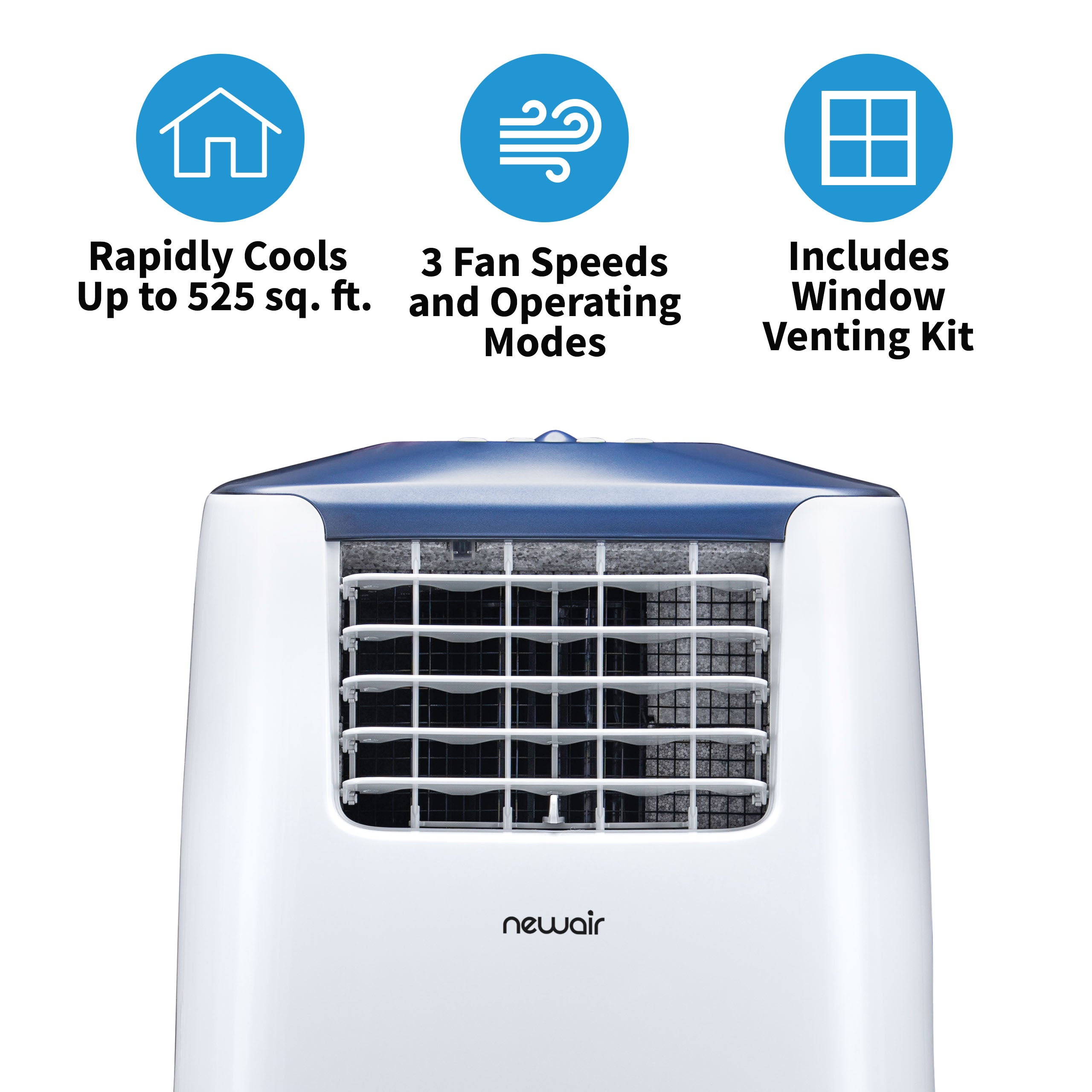 Newair® 14,000 BTU Portable Air Conditioner & Heater - Dual Function Cooling & Heating for Home, Office, Bedroom, Garage - Energy Efficient & Easy Installation