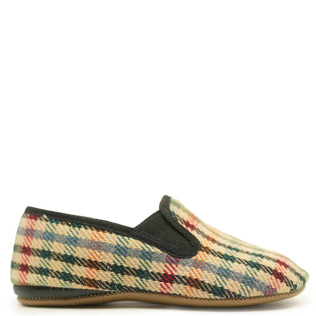Pepe Plaid Wool Slip-On Shoes for Men - Comfortable House Slippers, Winter Indoor/Outdoor Loafers - Perfect for Home, Office & Travel