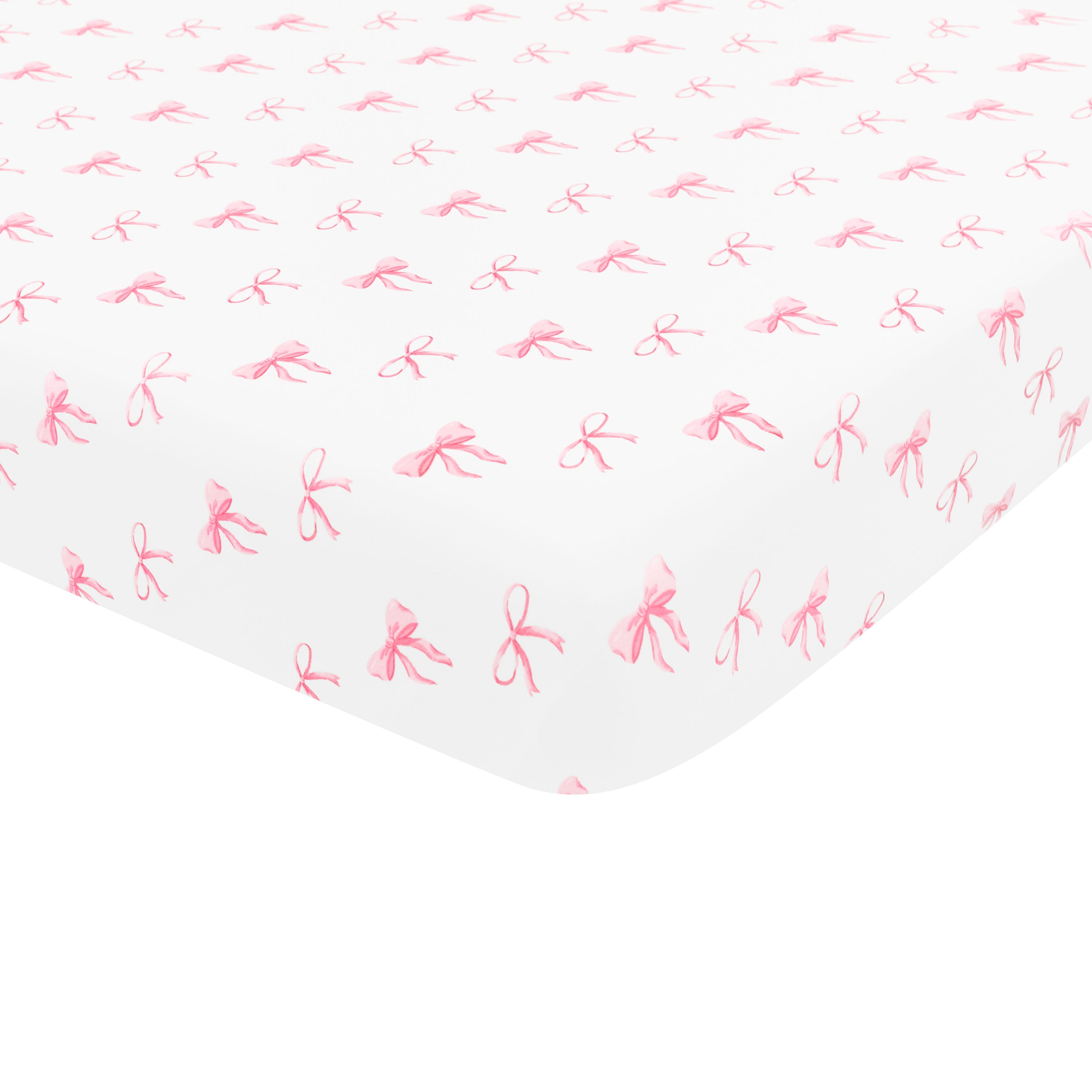 Soft and Breathable Crib Sheet with Bow Design - Premium Baby Bedding for Safe and Comfortable Sleep - Perfect for Nursery, Daycare, and Travel Use