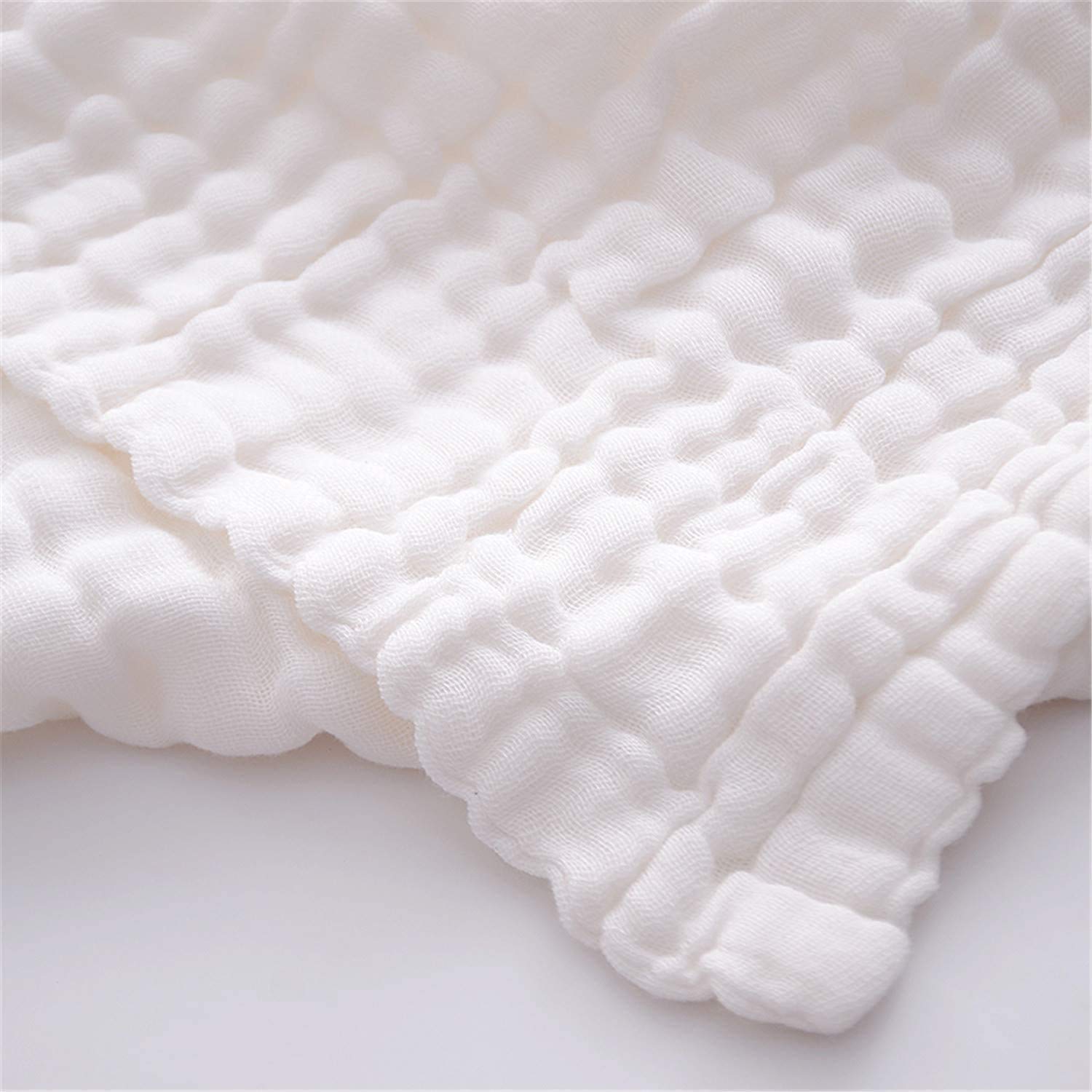 WinReal 3-Pack Muslin Baby Bath Towels - Ultra Soft, Absorbent 6-Layer Natural Cotton Infant Towels (40x40 inches) for Newborn, Toddler - White, Pink & Grey - Perfect for Bath Time, Swaddling & Nursery Essentials