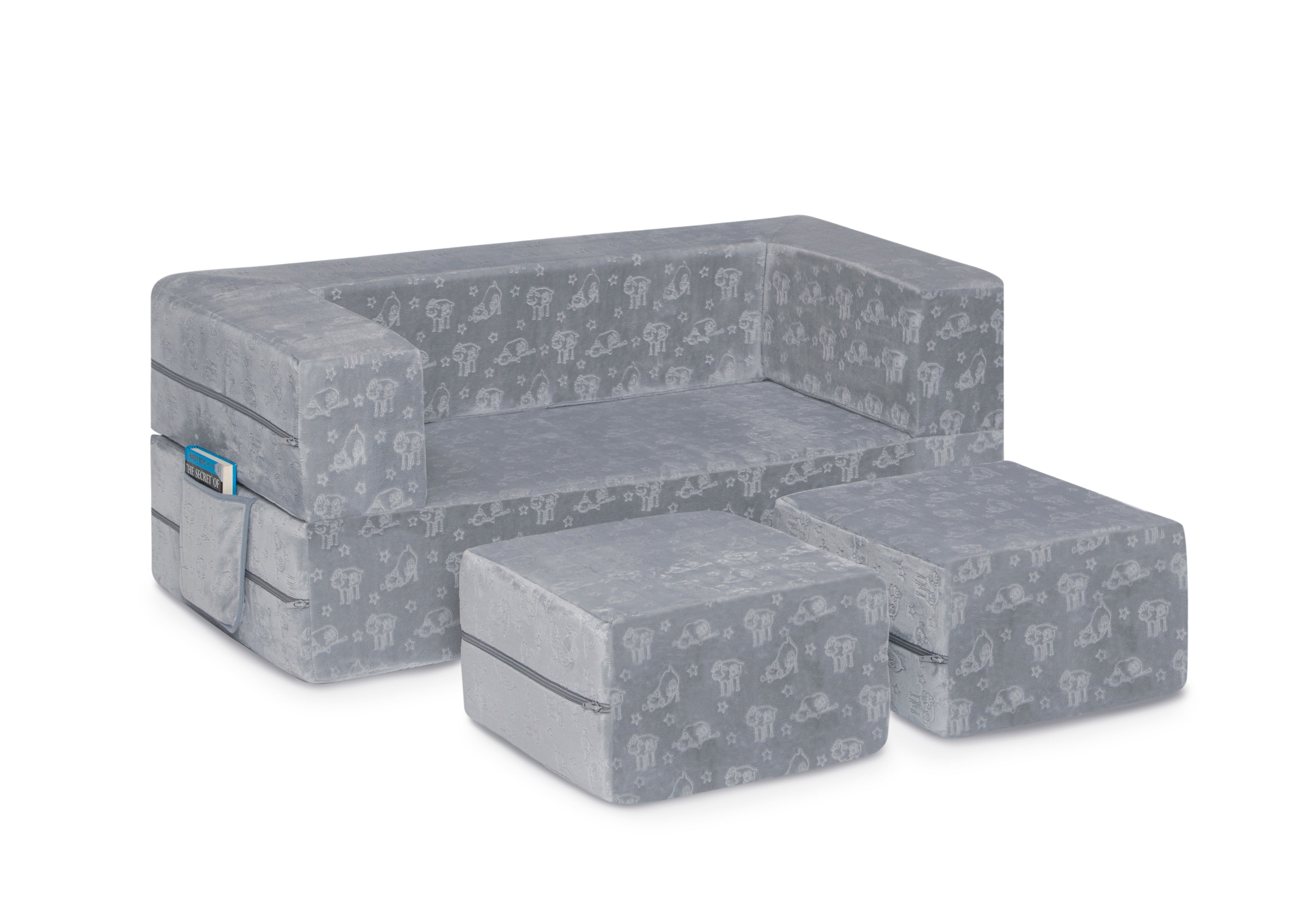 Serta Perfect Sleeper Convertible Sofa and Play Set - Multi-Functional 3-in-1 Sofa Bed for Living Room, Guest Room & Kids Play Area - Comfortable Sleeper Sofa with Removable Cushions