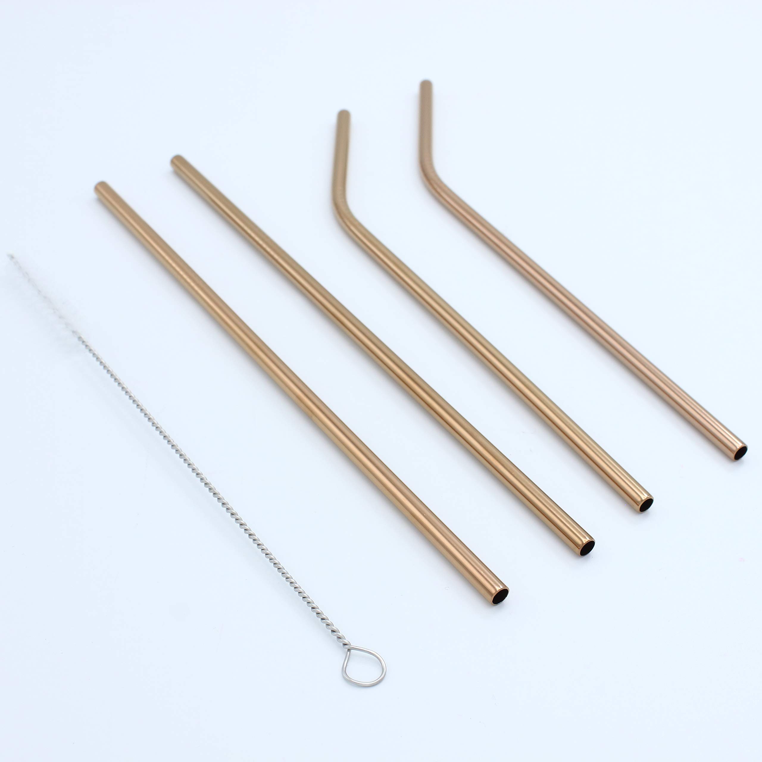 16-Piece Reusable Stainless Steel Straws Set - 8.5