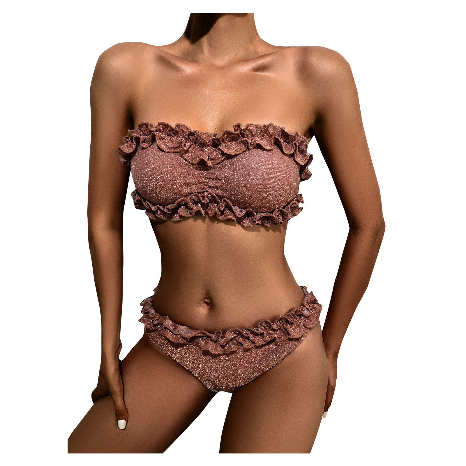 Women's Two Piece Swimsuit - Halter Bikini Set with High Waist | Sexy Beach Swimwear for Summer Vacation & Pool Party | Perfect for Swimming, Sunbathing & Tropical Getaways
