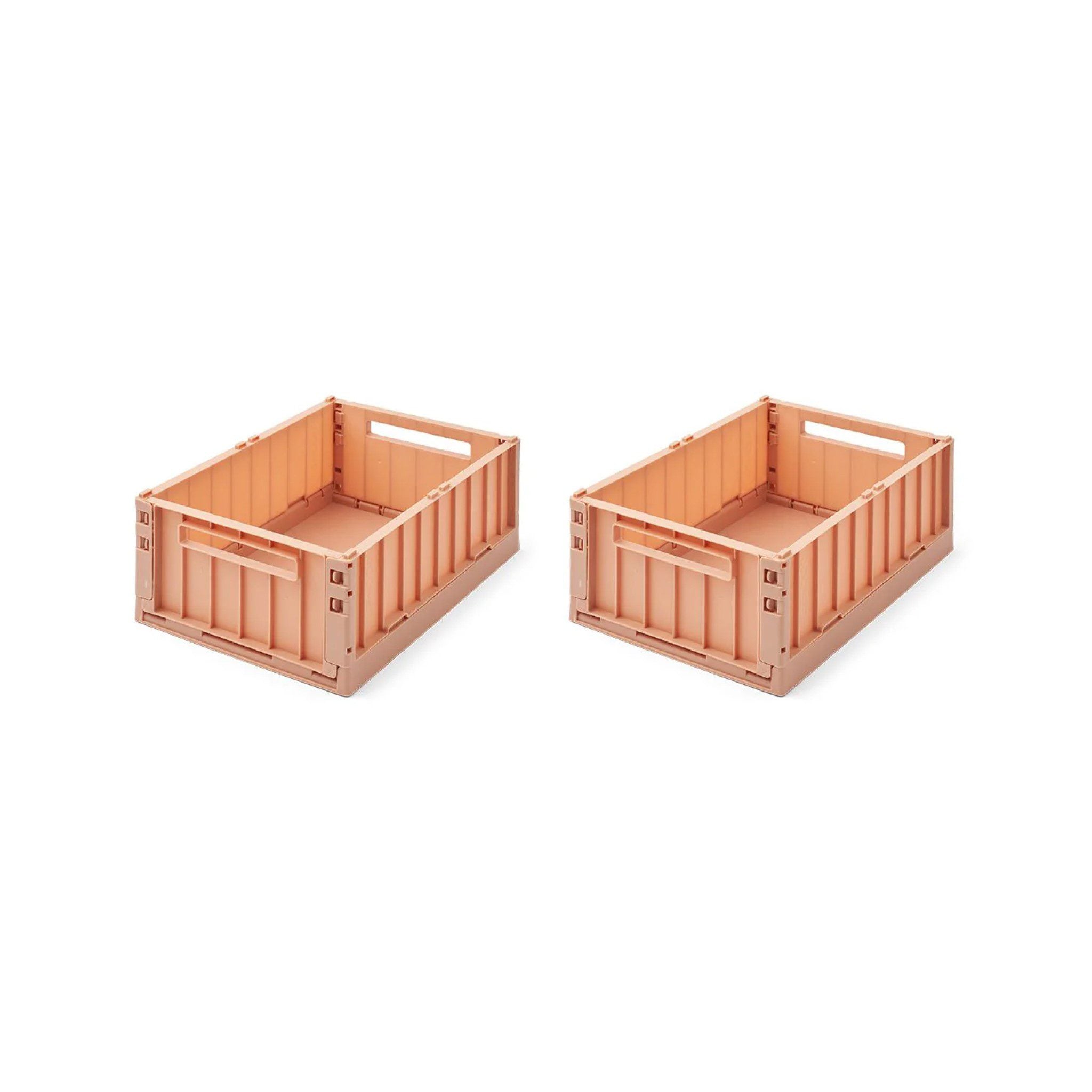 LIEWOOD Weston Storage Box Set of 2 - Medium Size, Tuscany Rose Color - Perfect for Home Organization, Closet Storage & Nursery Decor