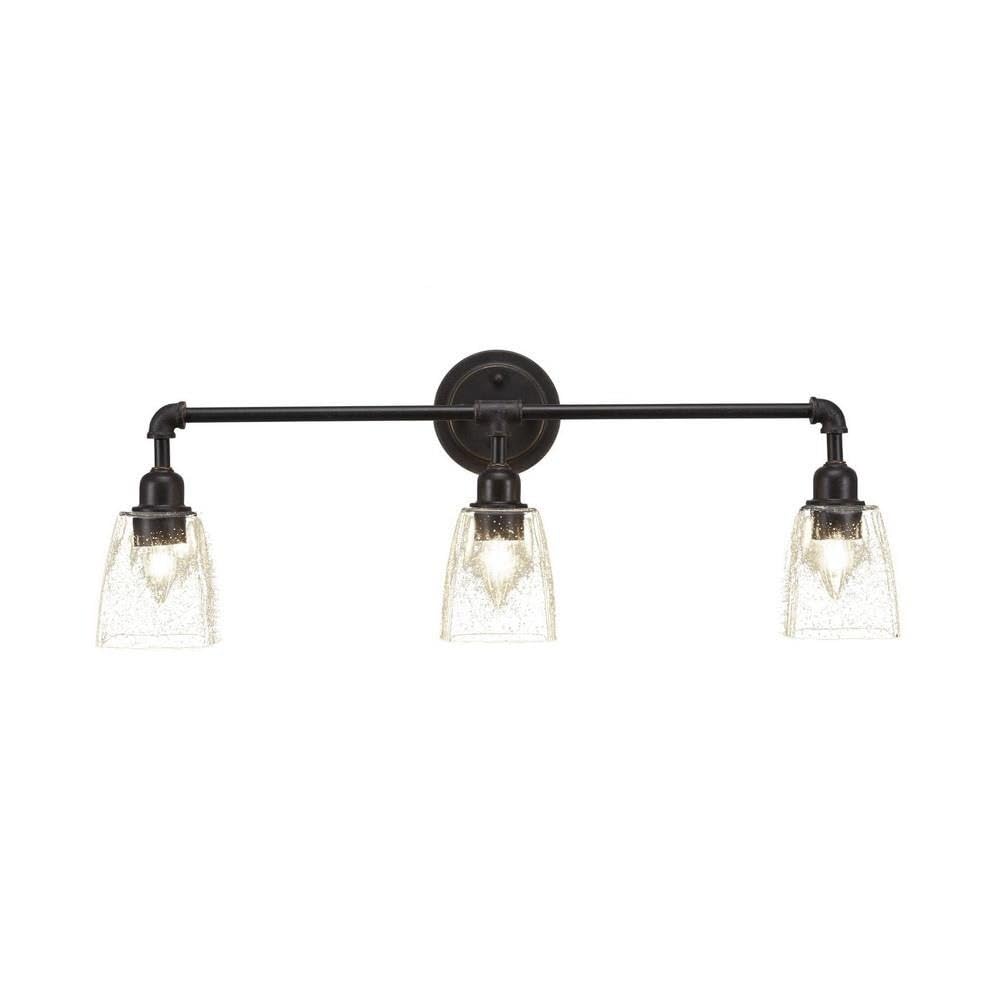 Toltec Lighting 183-DG-461 Vintage 3-Light Bathroom Vanity Bar with 4.5