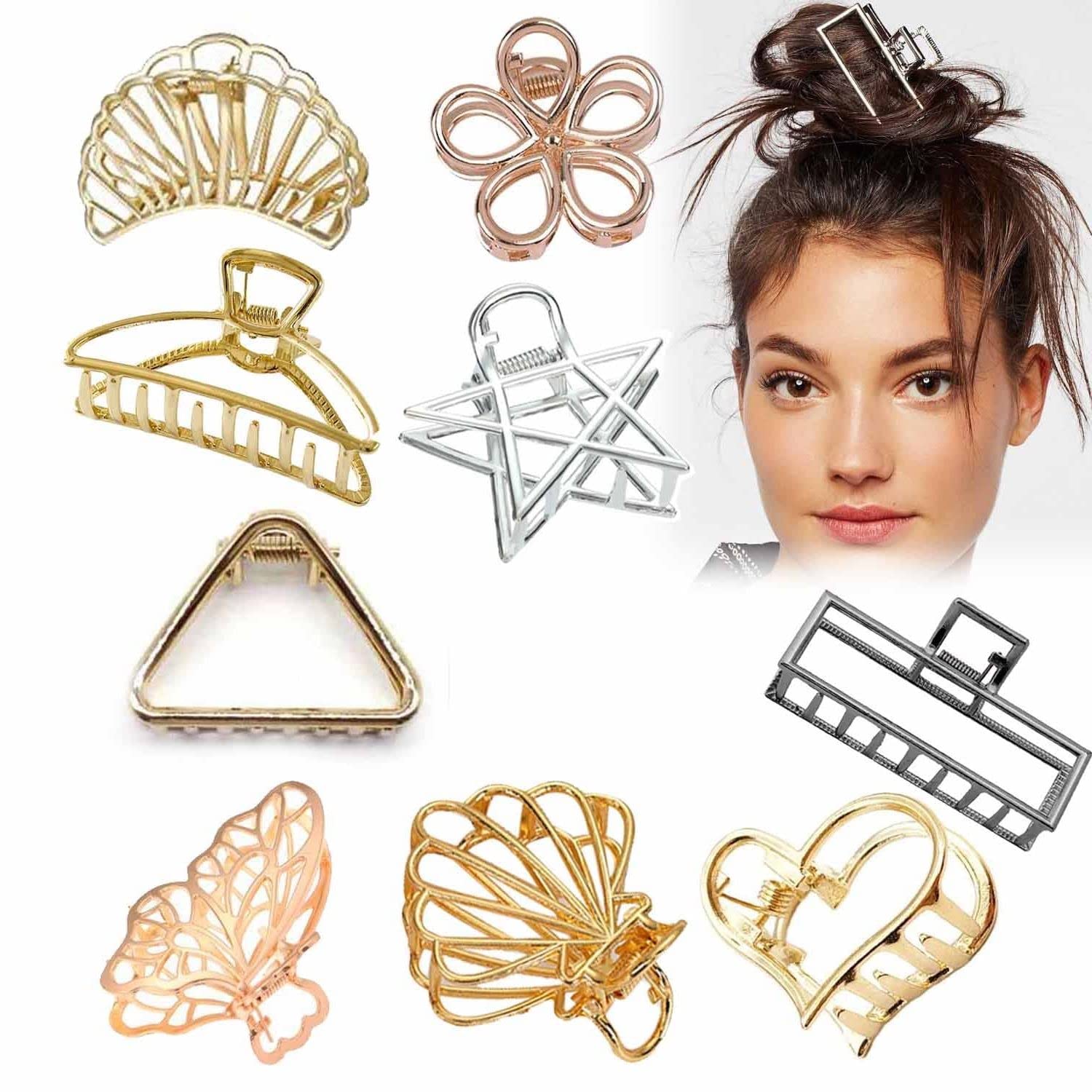 Snowpearl 36-Piece Hair Accessories Set - Mini Flower Metal Clips, Medium Metal Clutchers, Gold Hair Clips, Tic Tic Clips, Satin Scrunchies & Colorful Bobby Pins | Perfect for School, Work, Parties & Everyday Styling