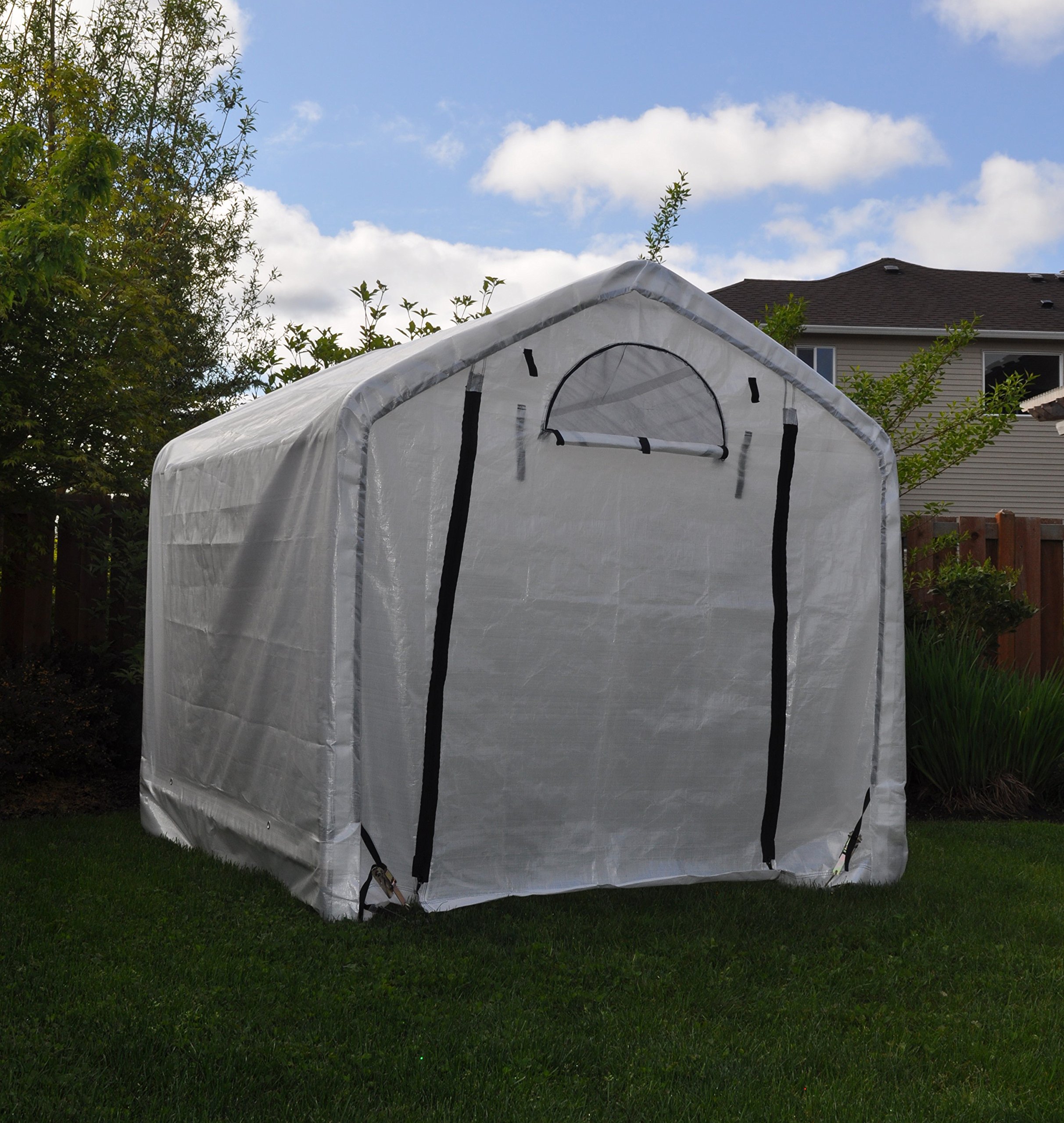 Dry Top 43101 10' x 10' x 8' White Greenhouse Kit for Gardening, Plant Growing & Backyard Farming - Perfect for Vegetables, Flowers & Seed Starting