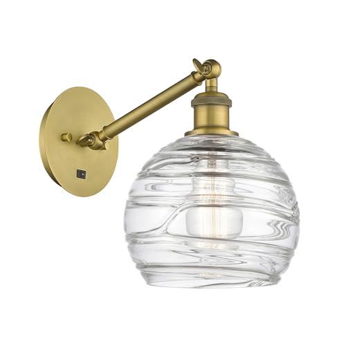 Brushed Brass / Clear Deco Swirl