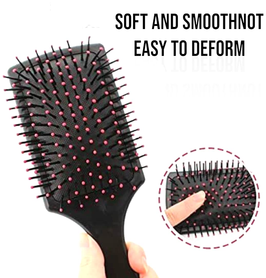 Premium Paddle Hair Brush for Men & Women - Detangling & Styling with Soft Bristles (Pack of 1) - Perfect for Home, Travel & Salon Use