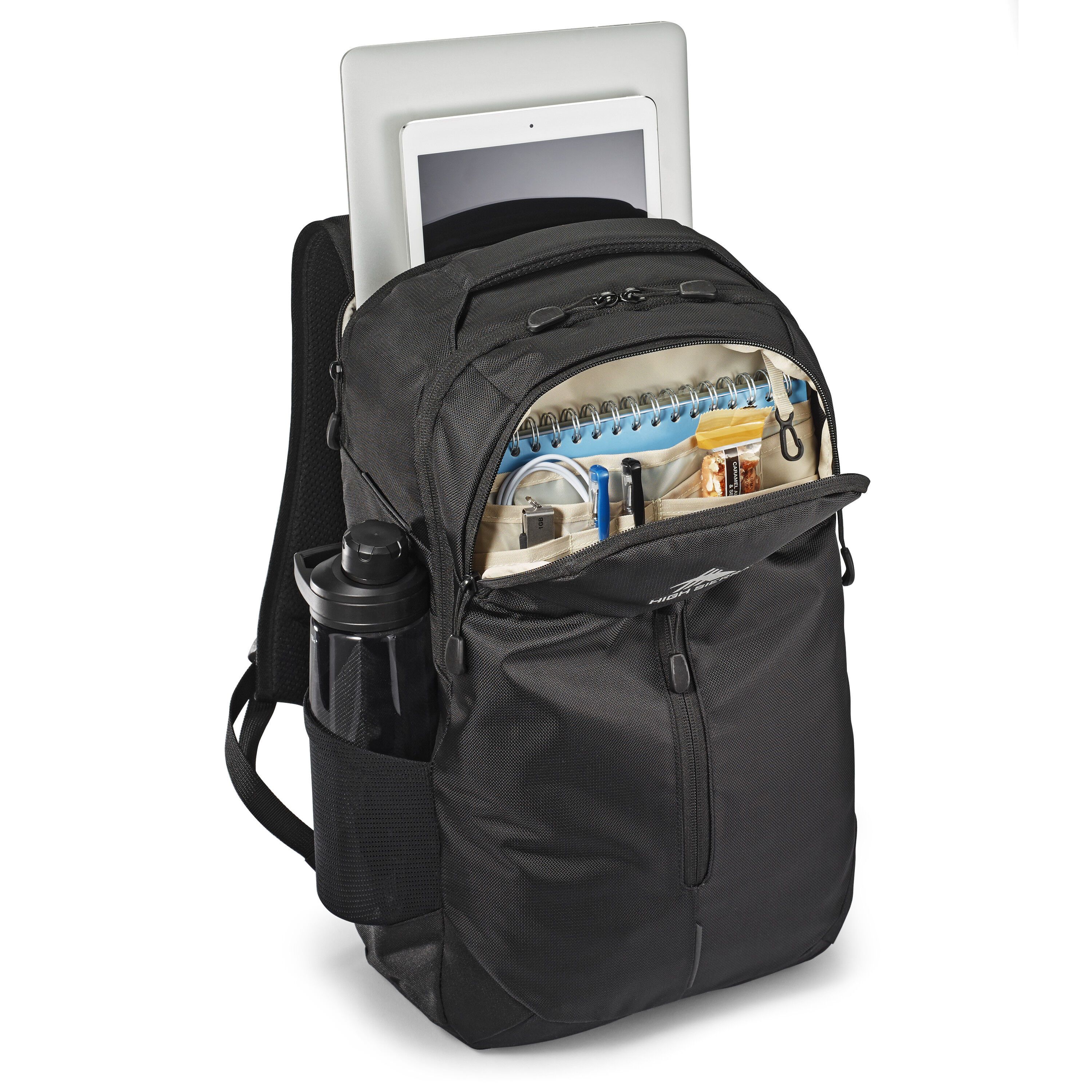 High Sierra Swerve Pro Backpack - Durable Laptop Backpack for Men & Women, Water-Resistant Travel Backpack with USB Charging Port - Perfect for Work, School, Hiking & Commuting