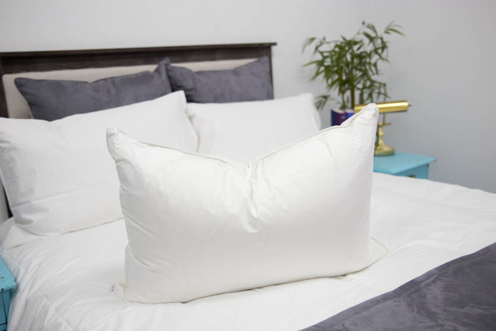 Premium Pillowtex White Goose Down Pillow - 50% Feather & 50% Down Fill - Luxury Bedding for Side Sleepers & Back Pain Relief