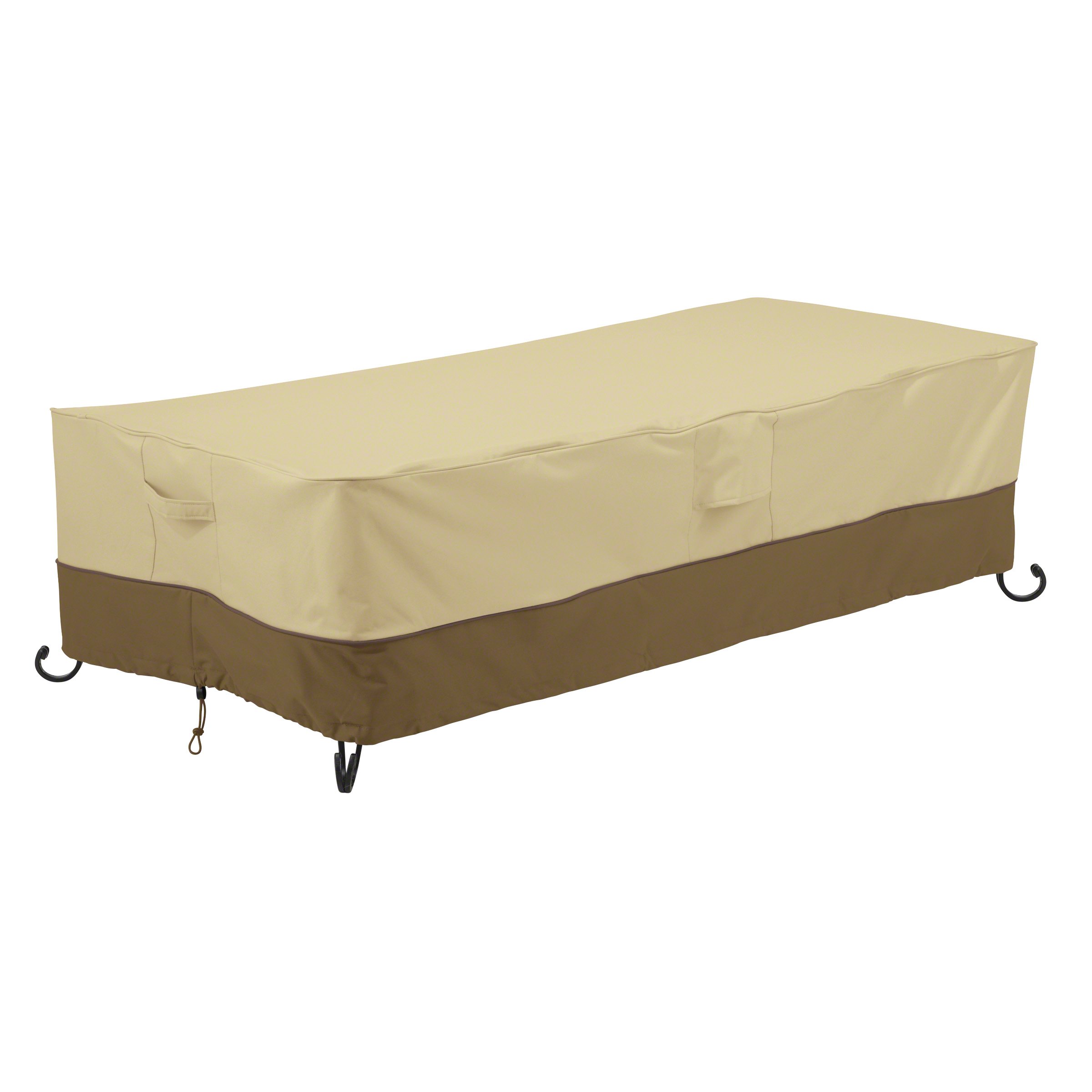 Classic Accessories Veranda 60-Inch Water-Resistant Rectangular Fire Pit Table Cover for Outdoor Patio, Deck, and Garden Protection