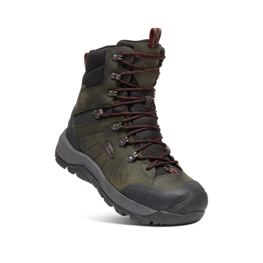 Men's Revel IV High Polar Waterproof Winter Boots - Magnet/Red Carpet | Slip-Resistant Insulated Snow Boots for Hiking, Hunting & Outdoor Activities