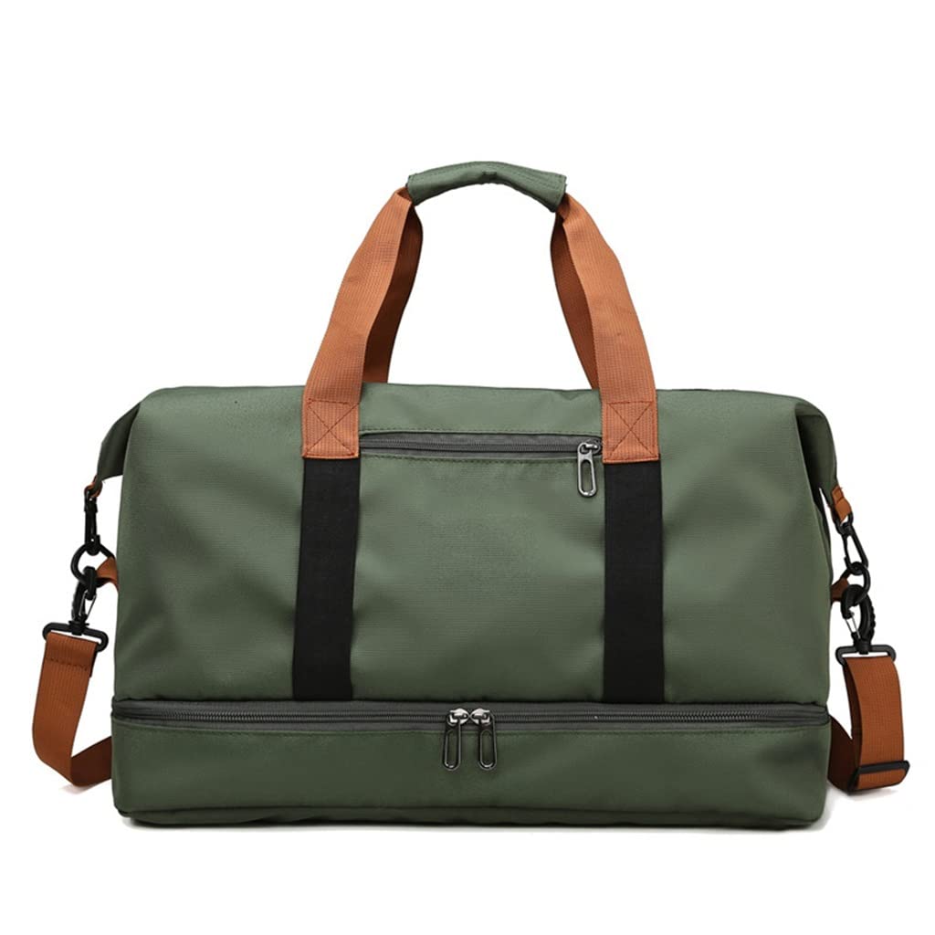 MMLLZEL Women's Fitness Crossbody Bag - Lightweight Nylon Sports Shoulder Bag for Gym, Yoga, Travel & Workout - Green (46x25x28cm) - Perfect for Running, Hiking & Outdoor Activities