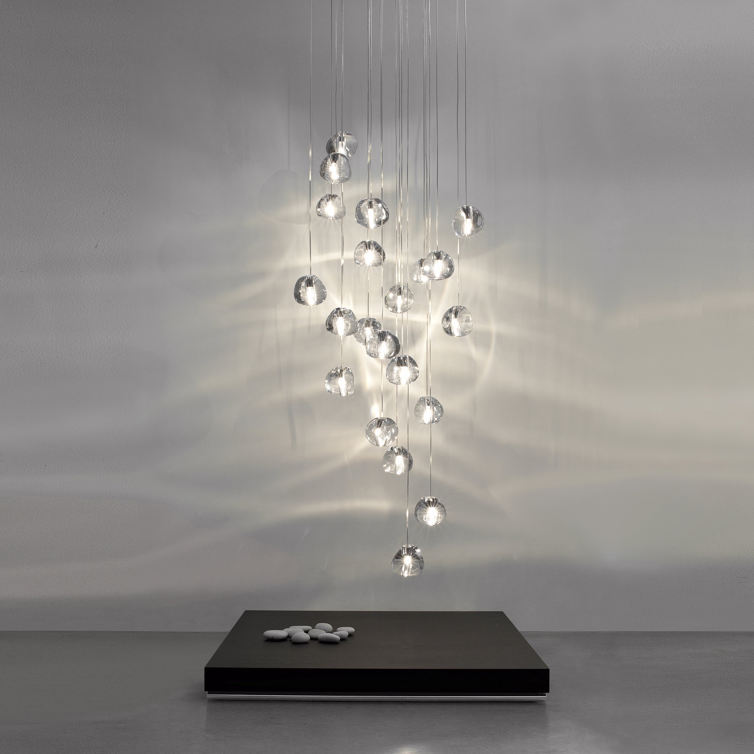 Elegant Crystal Pendant Light - Modern Chandelier for Dining Room, Bedroom & Living Room Decor - Dimmable LED Hanging Lamp for Home & Office Lighting