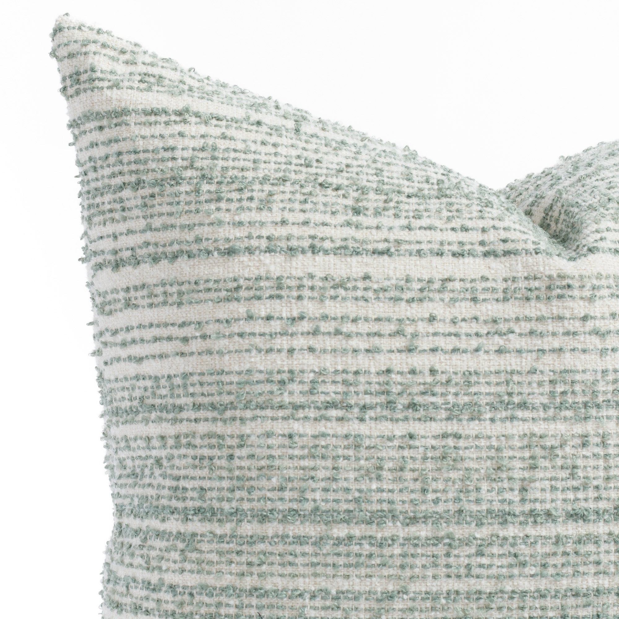 Kos Stripe 20x20 Decorative Throw Pillow Cover - Jade Green Square Cushion for Sofa, Bed & Home Decor