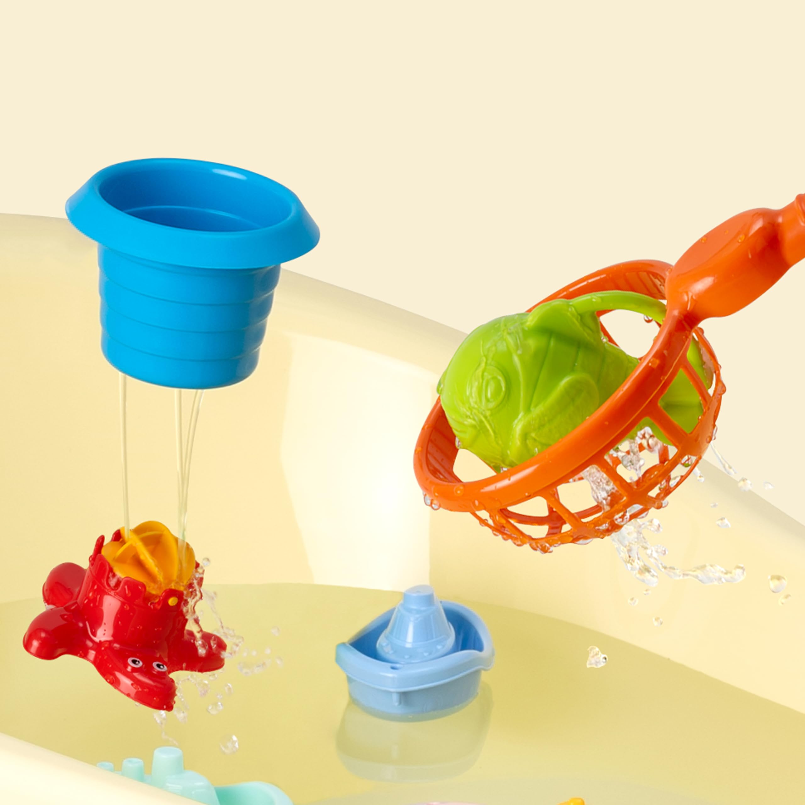 **Ferry Boat Toys Set with Helicopter & 2 Cars | Toddler Bath Toys for Boys & Girls | Stacking Cups & Water Play Boats | Fun Learning & Sensory Play for Bathtime & Pool**