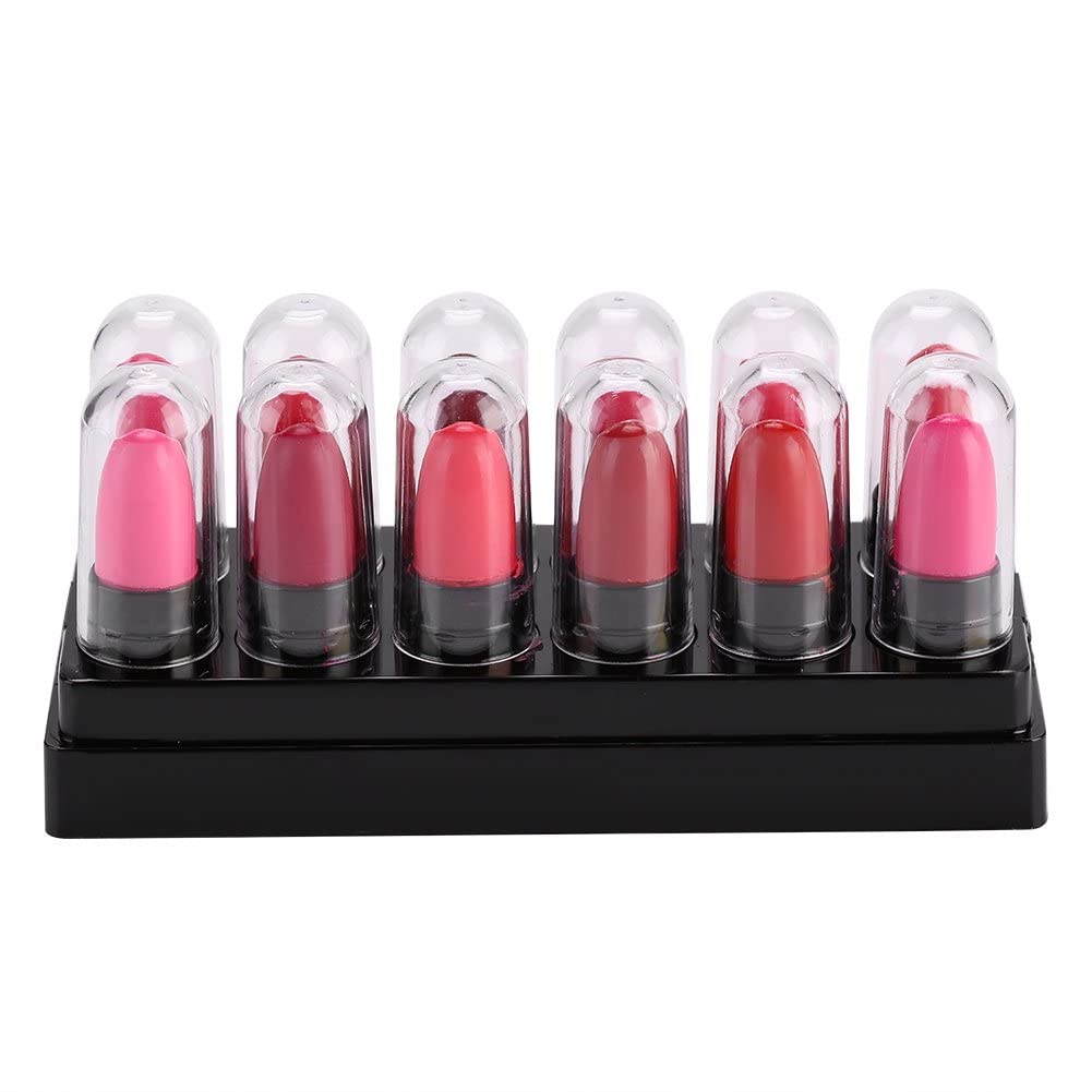 Matte Lipstick Set - 12 Long Lasting Waterproof Mini Matte Lipsticks for Women | Perfect for Everyday Wear, Parties & Gifting | Lipstick Sampler Set in Capsule Pill Design