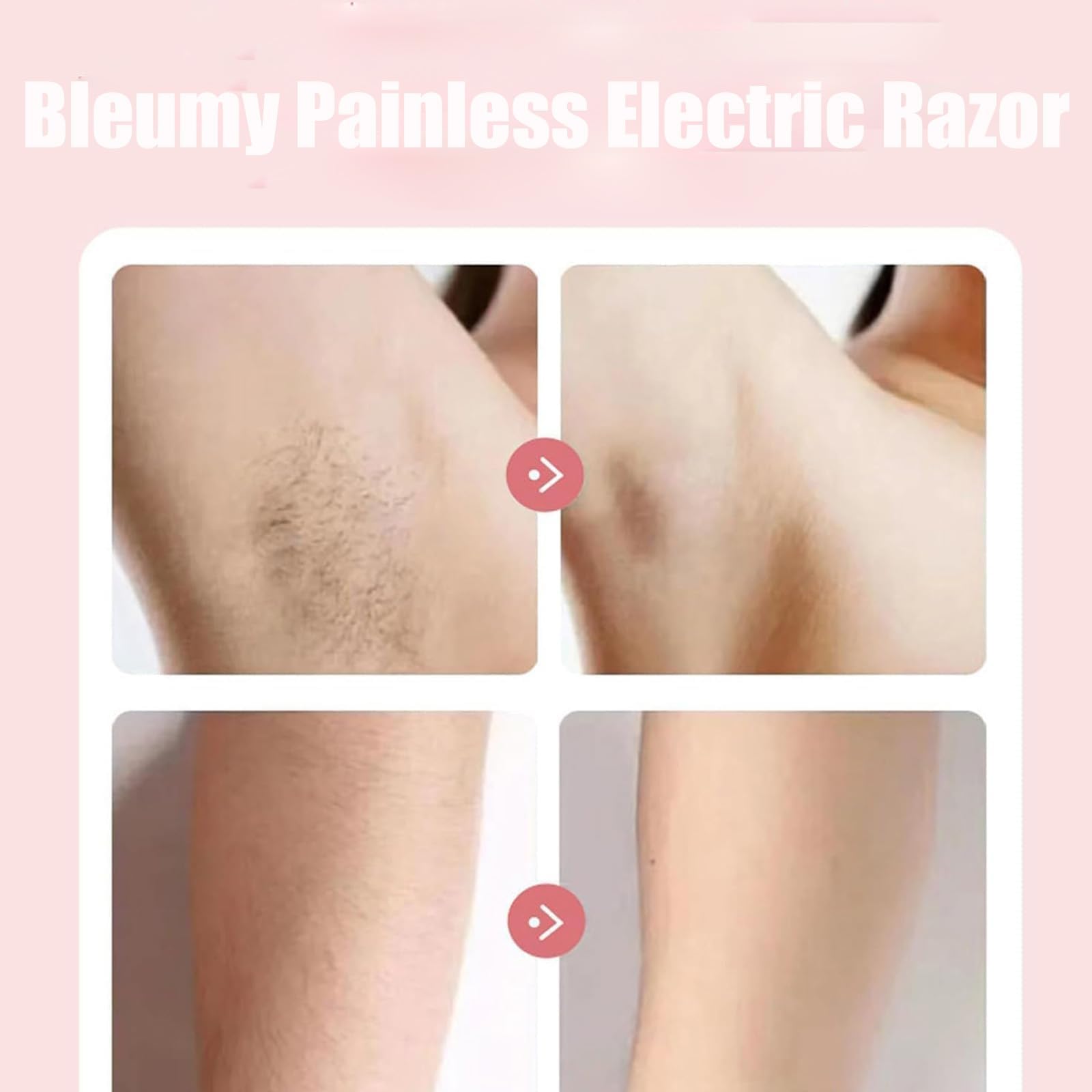 Bleumy 2-in-1 Painless Electric Razor for Women - Waterproof & Multifunctional Women's Shaver with LED Display (Pink) - Perfect for Travel, Bikini Line & Sensitive Skin Grooming