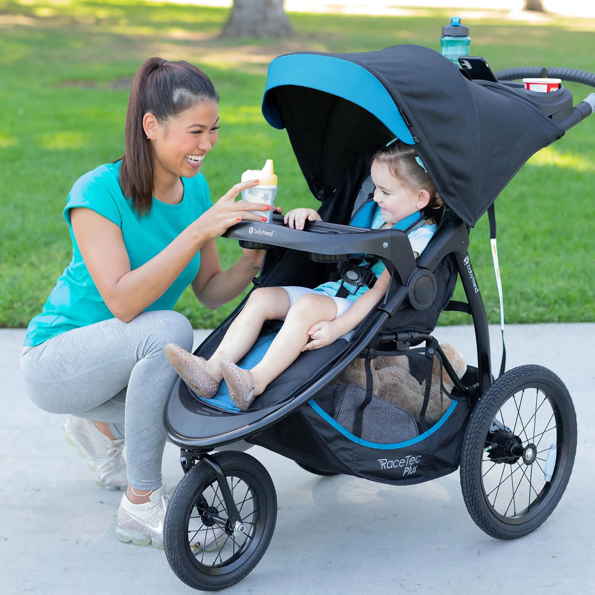 Baby Trend Expedition® Race Tec™ Plus Jogger Stroller - Ultra Marine Blue | Lightweight All-Terrain Jogging Stroller for Active Parents | Perfect for Running, Hiking & Outdoor Adventures with Baby
