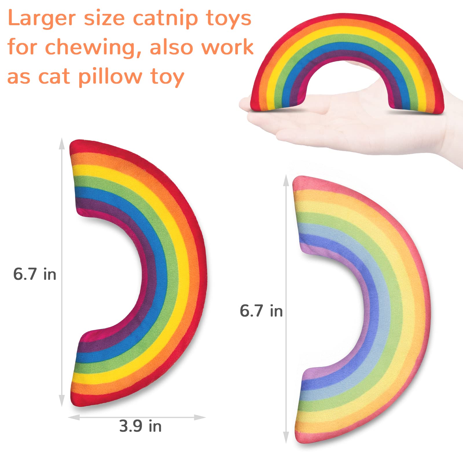 Premium Catnip Toys for Indoor Cats - 2 Pack Interactive Teething Chew & Pillow Toys with Natural Catnip - Stimulating Play for Kittens & Adult Cats (Perfect for Boredom Relief & Dental Health)