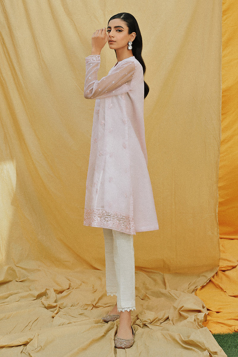 Lavender Pearl Embroidered Shirt for Women - Elegant Floral Blouse for Casual & Office Wear - Perfect for Spring & Summer Outfits
