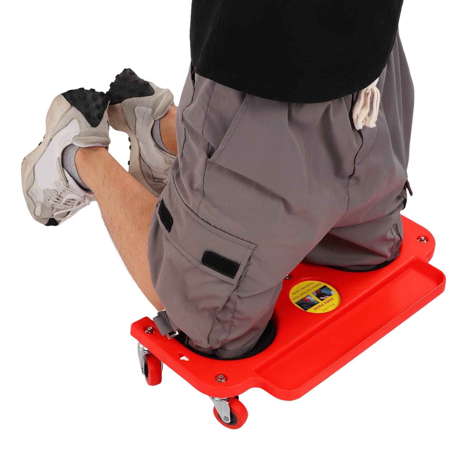 Rolling Knee Pads with Wheels - Heavy Duty Knee Support for Carpenters, Mechanics, Painters & Auto Repair - Comfortable Protective Gear for Floor Work, Construction & Home Improvement Projects