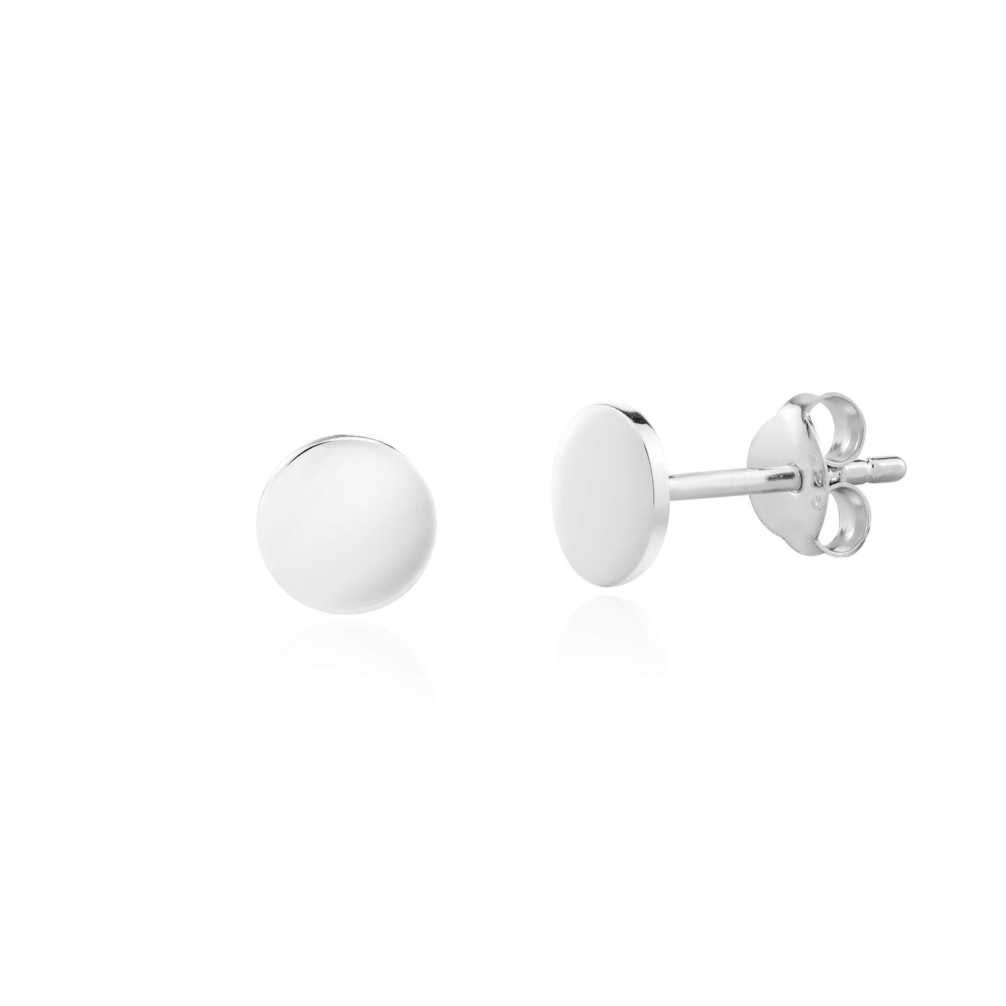 AeraVida Simple and Stylish Round Sterling Silver Stud Earrings for Women - Dainty 925 Silver Jewelry Gift for Daughter, Girlfriend, Wife | Perfect for Everyday Wear, Office, Date Night & Special Occasions