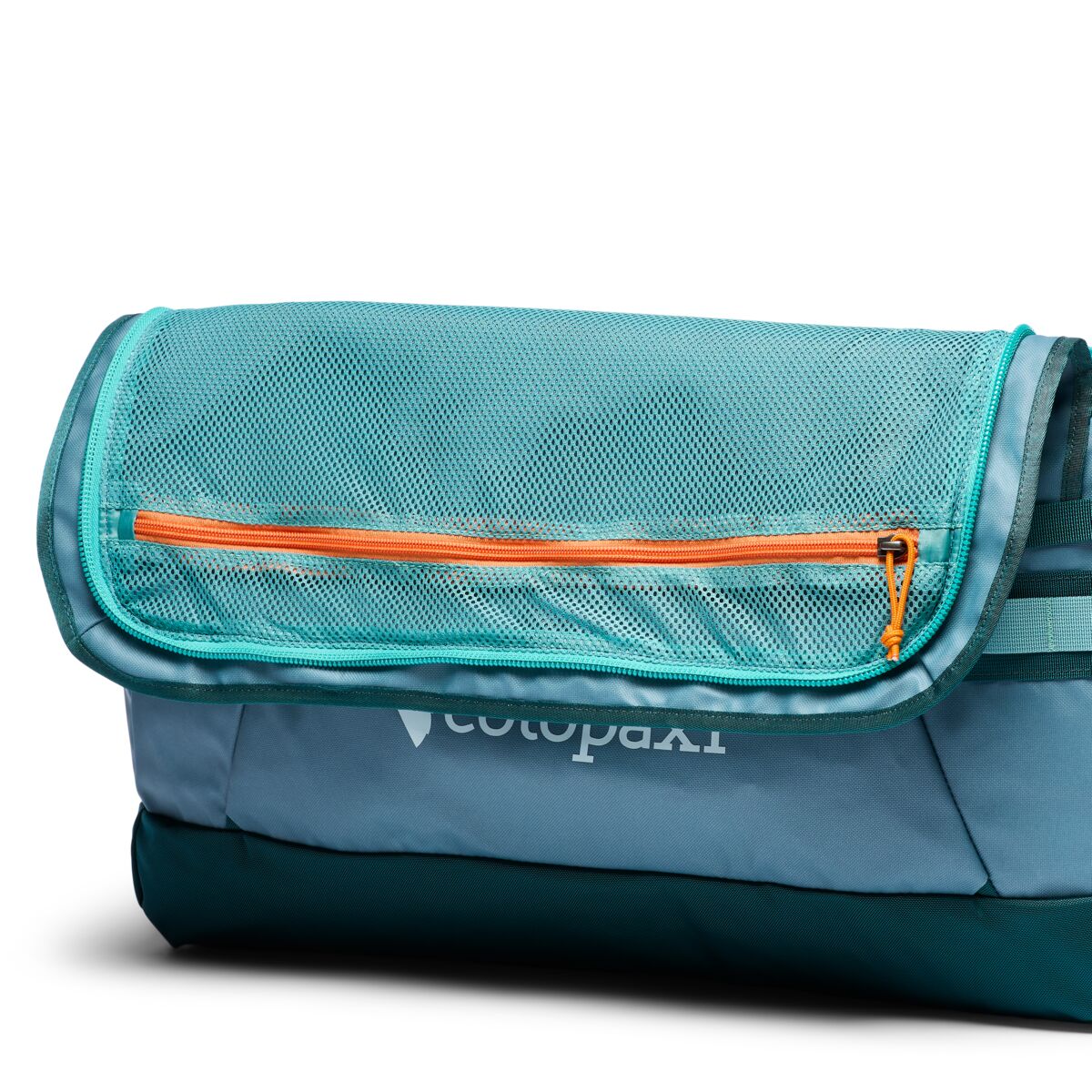 Cotopaxi Allpa Getaway 55L Travel Duffel Bag - Waterproof Carry-On Luggage for Camping & Hiking | Blue Spruce/Abyss Color | Perfect for Adventure Travel & Weekend Getaways