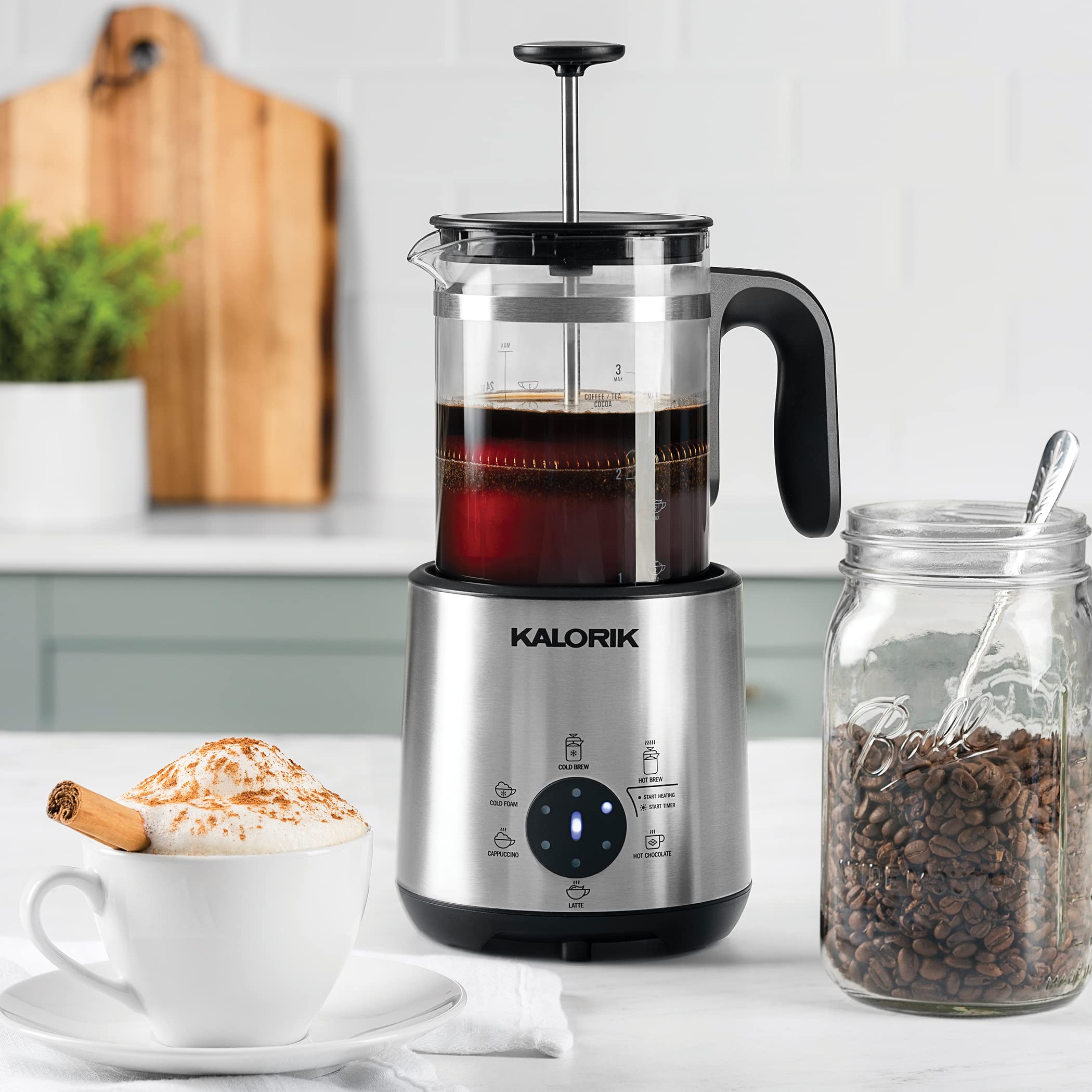 KALORIK Bartista Beverage Maker - Electric Coffee & Tea Machine for Home & Office - Perfect for Espresso, Cappuccino & Hot Chocolate - Compact & Easy to Use