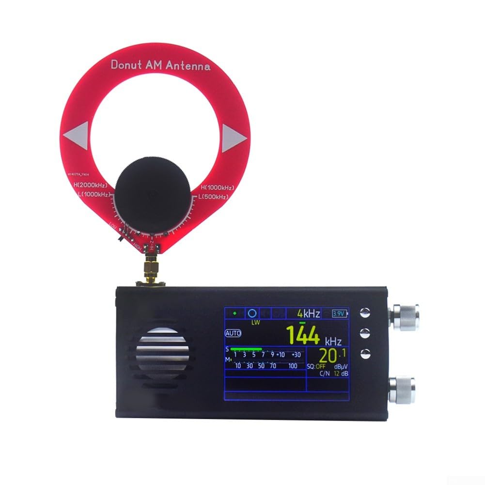 Malachite Digital Stereo Radio with 3.2-inch LCD Display | Shortwave & Full Band Receiver | Portable AM/FM Radio for Home, Office & Emergency Use (Black)