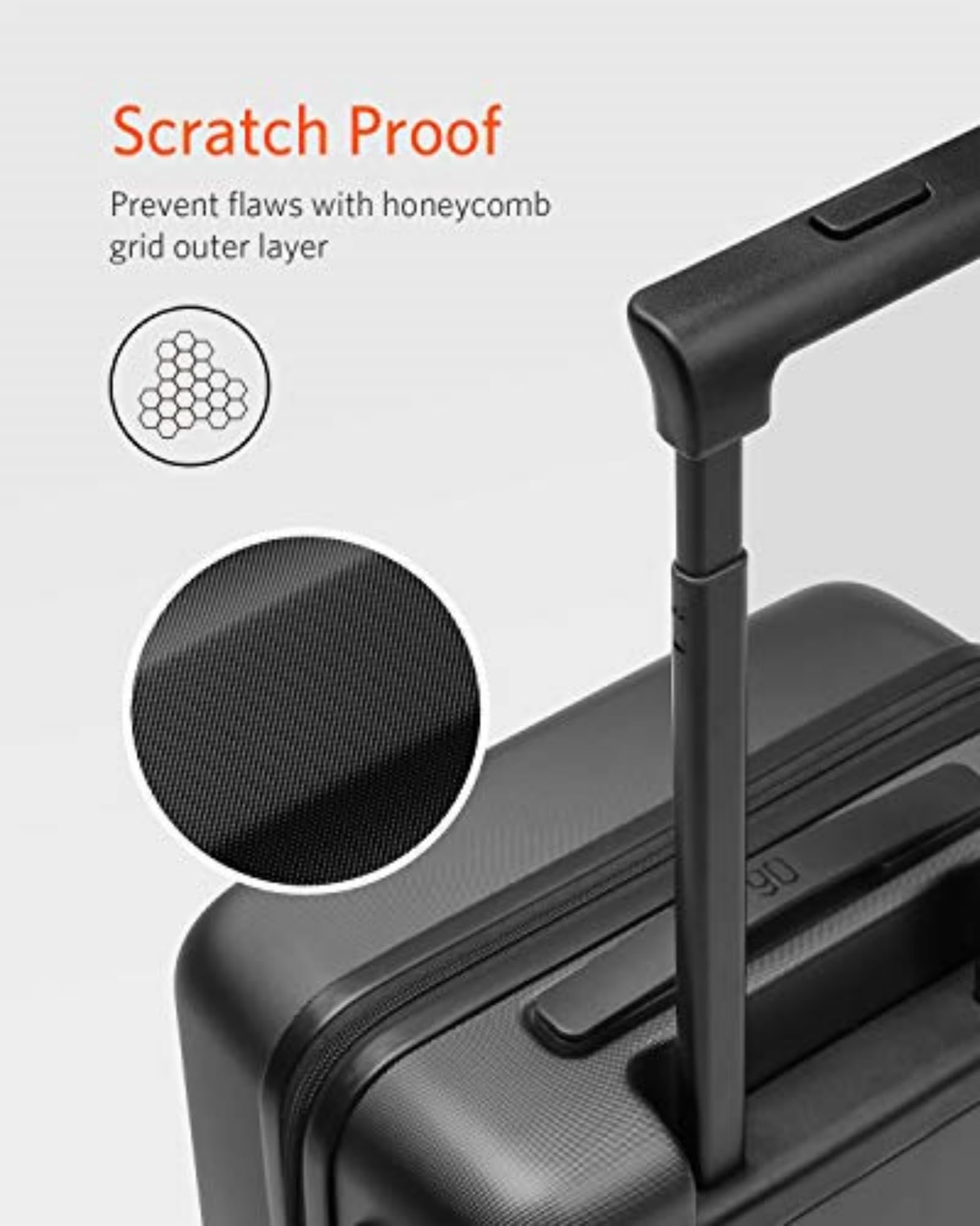 24 Inch Checked Luggage with Wheels - Hard Shell Suitcase with 70/30 Split, Wet Dry Separation, Double Spinner Wheels & TSA Lock - Medium Hardside Trunk for Air Travel (Black) - Perfect for Business Trips, Vacations & International Travel