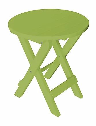 A&L Furniture Poly Coronado 30-Inch Round Folding Bistro Table - Outdoor Patio, Garden, Balcony Dining Set for Small Spaces