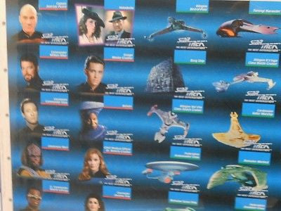 Star Trek The Next Generation 1990 Uncut Trading Card Sheet - Collectible Memorabilia for Fans & TV Show Enthusiasts | Perfect for Display, Trading, and Nostalgic Gift Giving