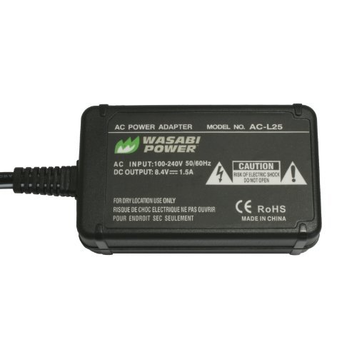 Wasabi Power AC Power Adapter Replacement for Sony HDR-XR350 / HDR-XR350V Camcorder - Compatible Charger for Travel, Home & Studio Use