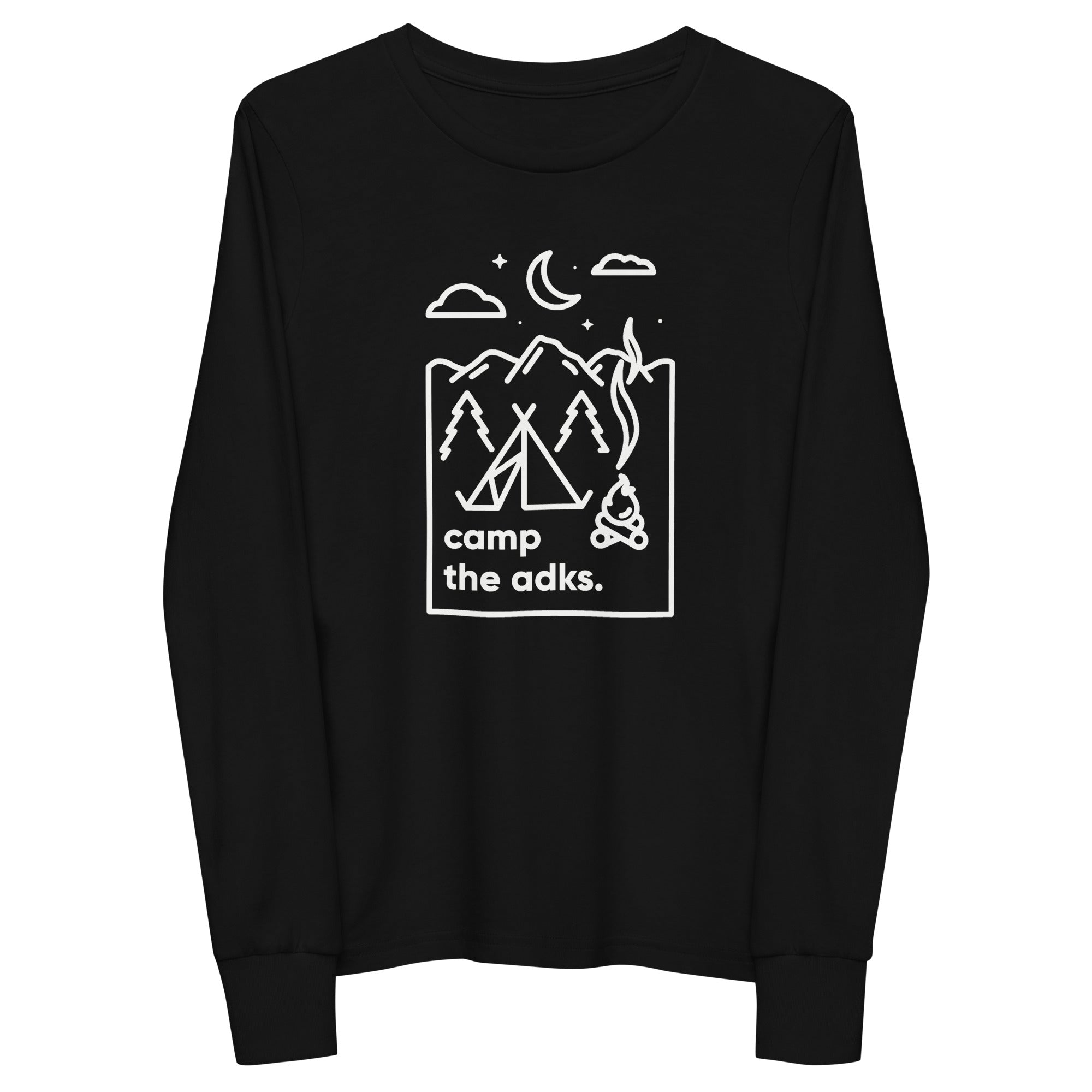 CampADK Long Sleeve Shirt for Youth - Comfortable Outdoor & Casual Wear for Boys & Girls - Perfect for Camping, Hiking, and School Activities