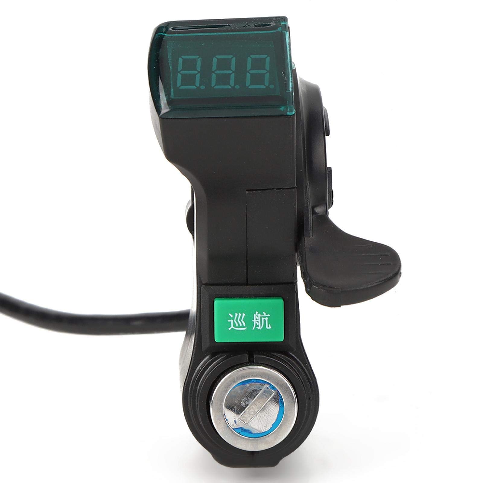 Emoshayoga E-Scooter Throttle Grip - Universal Electric Scooter Replacement Part with Auto-Identification & Red LED Display - Perfect for Commuting, Urban Travel & Last-Mile Transportation