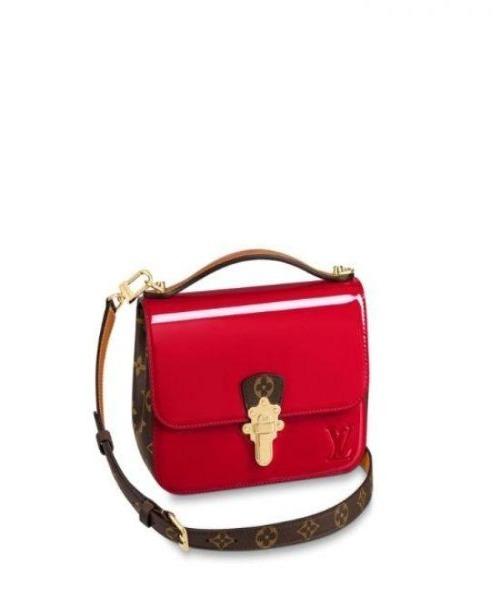 LV Cherrywood BB Smooth Patent Monogram Griotte Crossbody Bag - Luxury Handbag for Women, Perfect for Date Night & Evening Events