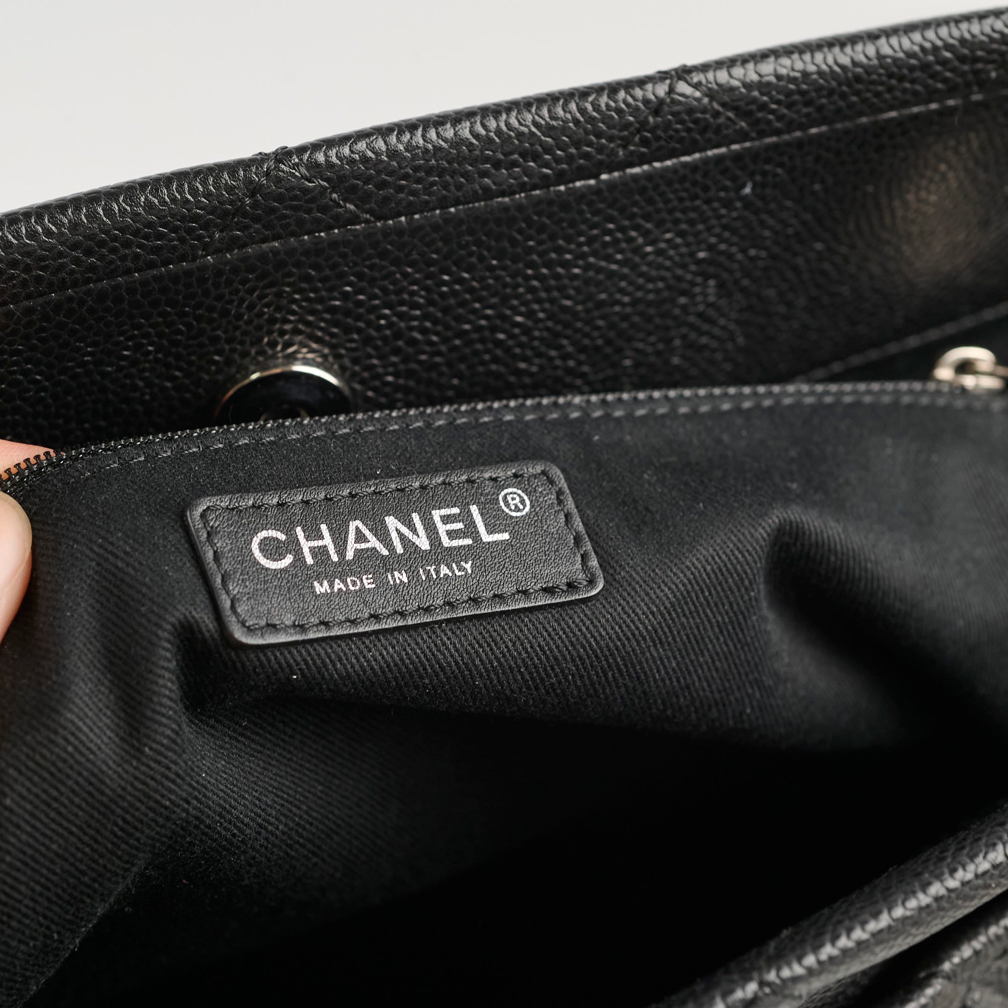 Chanel CC Logo Caviar Leather Black Shoulder Bag - Classic Quilted Crossbody Purse for Women | Perfect for Work, Evening Events & Luxury Fashion Accessories
