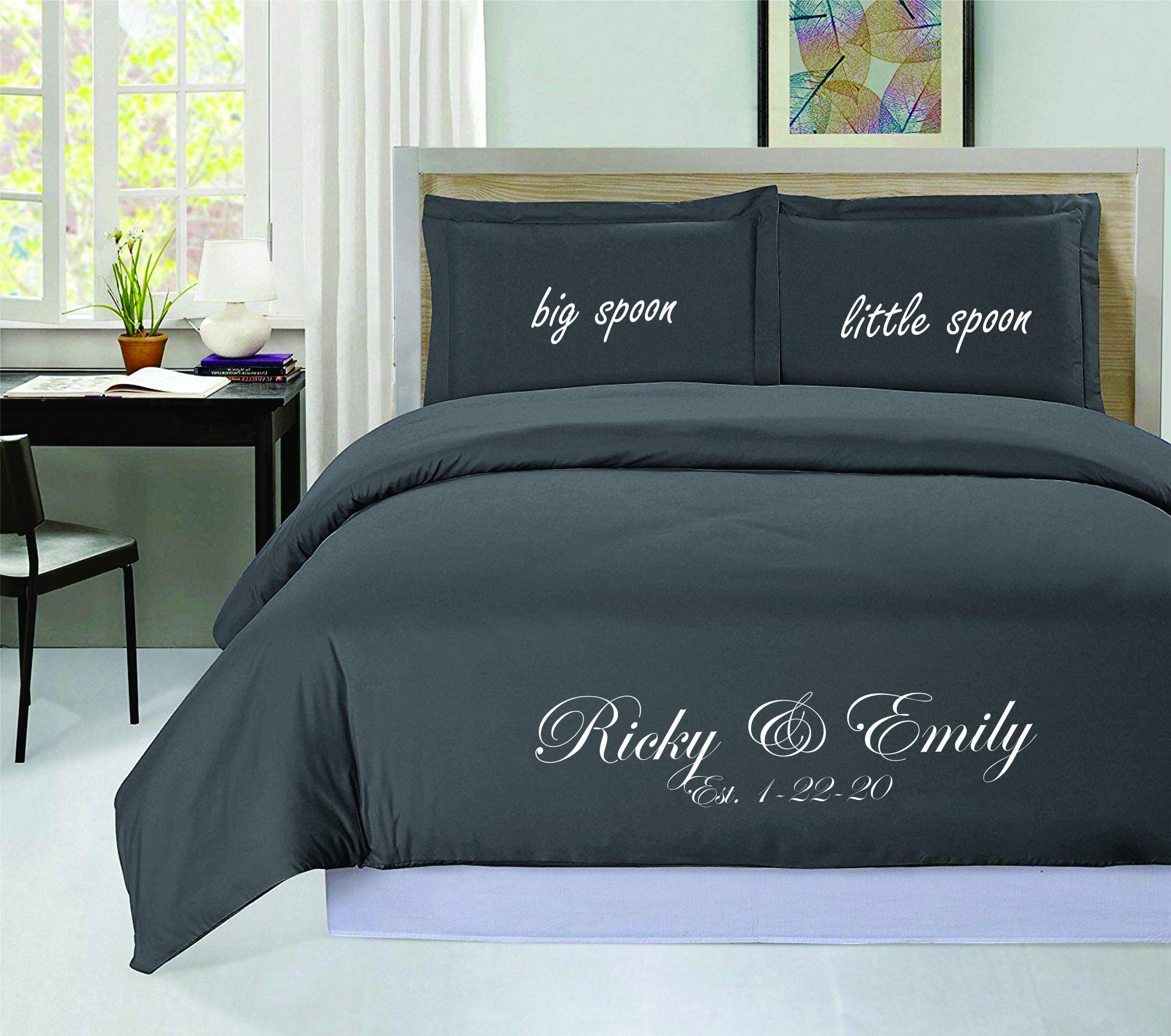 Custom Duvet Cover Set - Personalized Bedding for Couples | Anniversary & Wedding Gift Idea | Perfect for Master Bedroom Decor & Romantic Home Styling